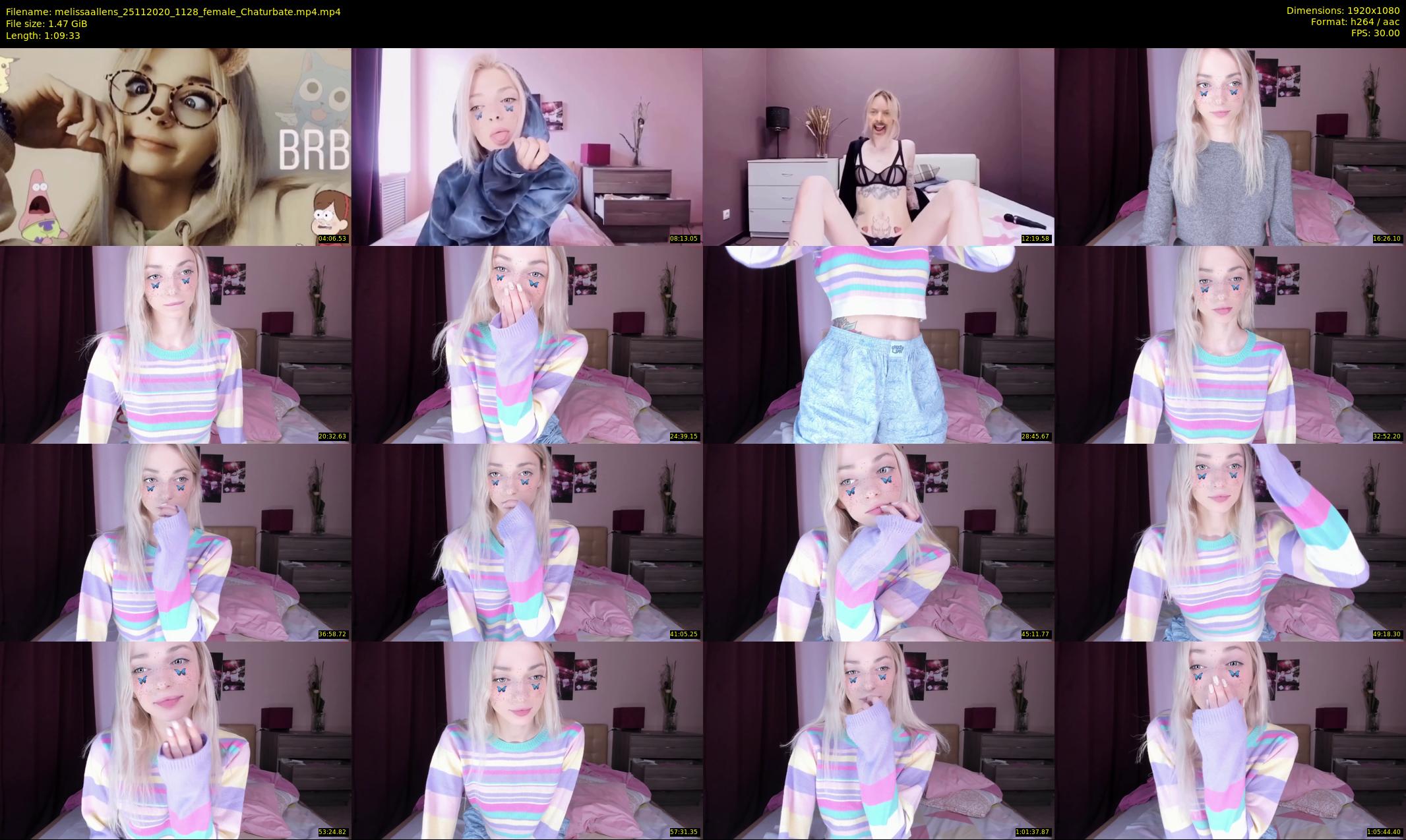 melissaallens — 70 minute Chaturbate female cam show recording, 1080p, Nov 25, 2020