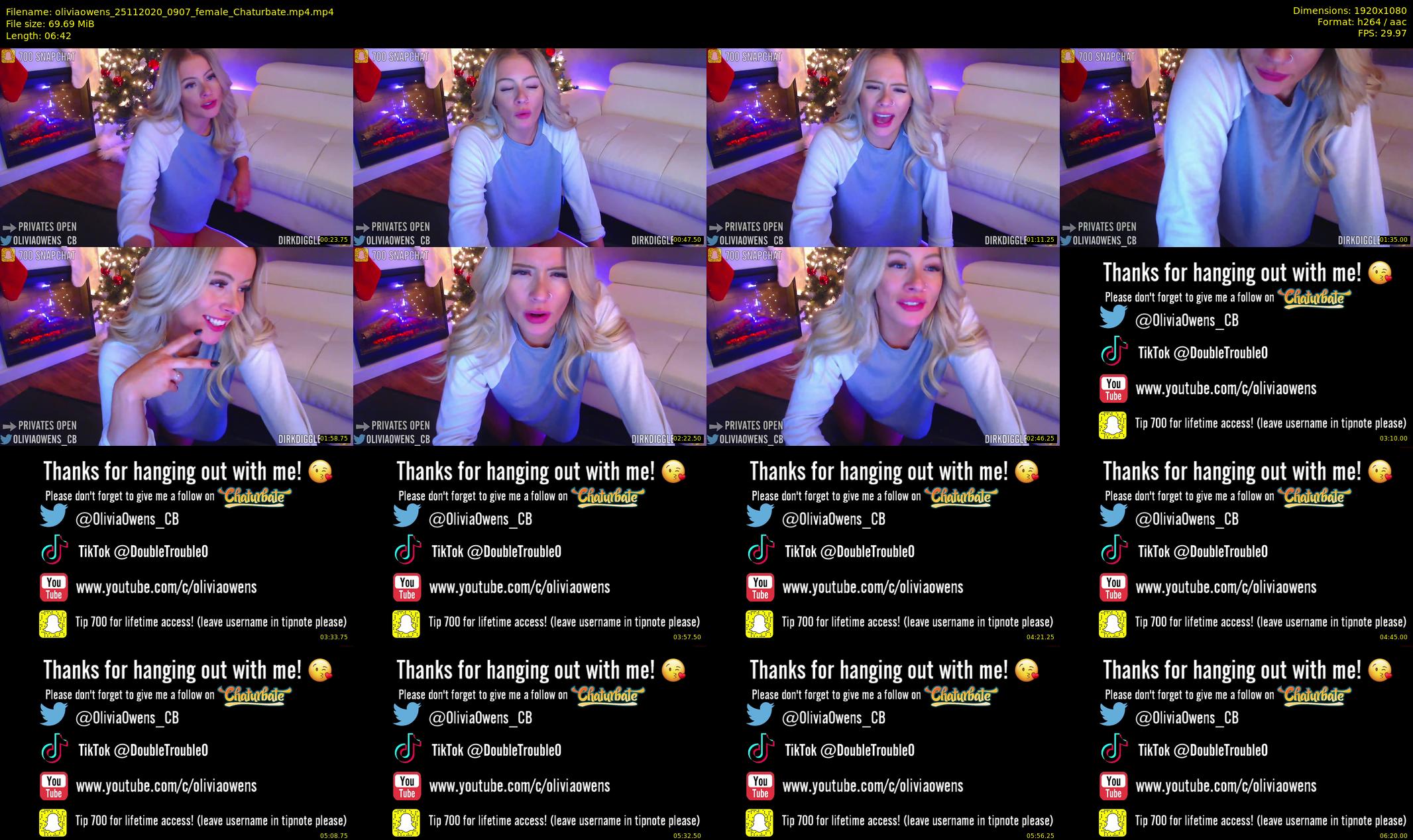 oliviaowens — 7 minute Chaturbate female cam show recording, 1080p, Nov 25, 2020