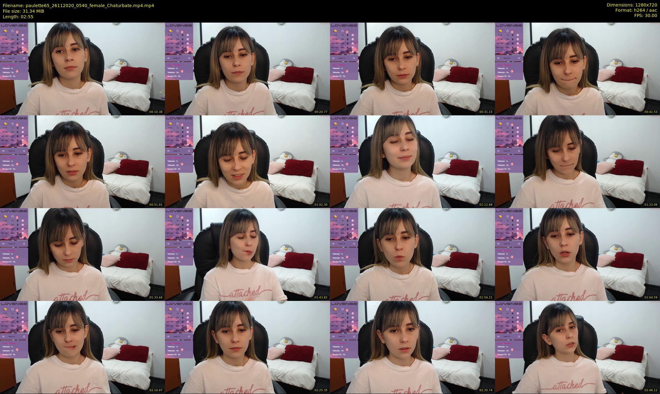 paulette65 — 3 minute Chaturbate female cam show recording, 720p, Nov 26, 2020