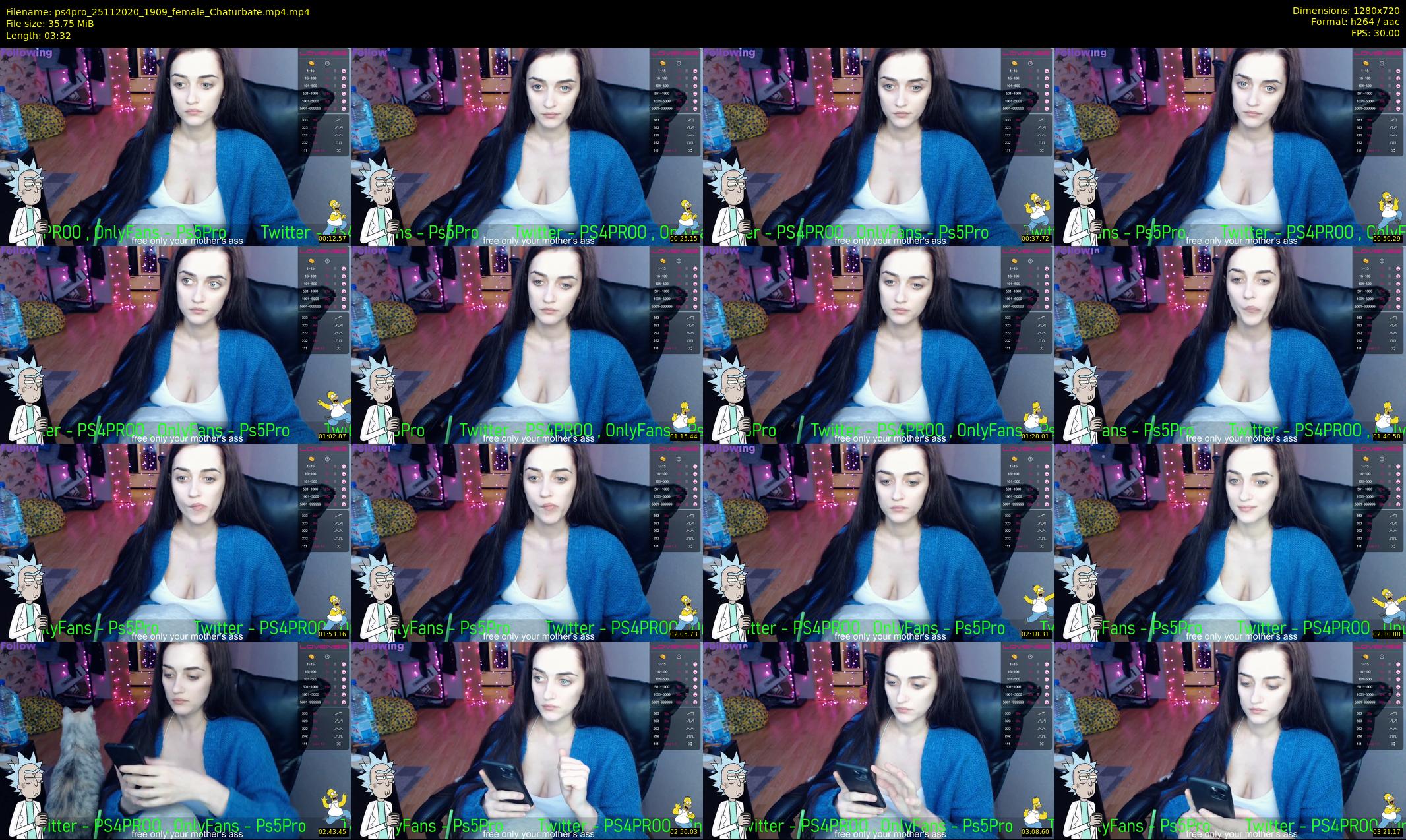 ps4pro — 4 minute Chaturbate female cam show recording, 720p, Nov 25, 2020
