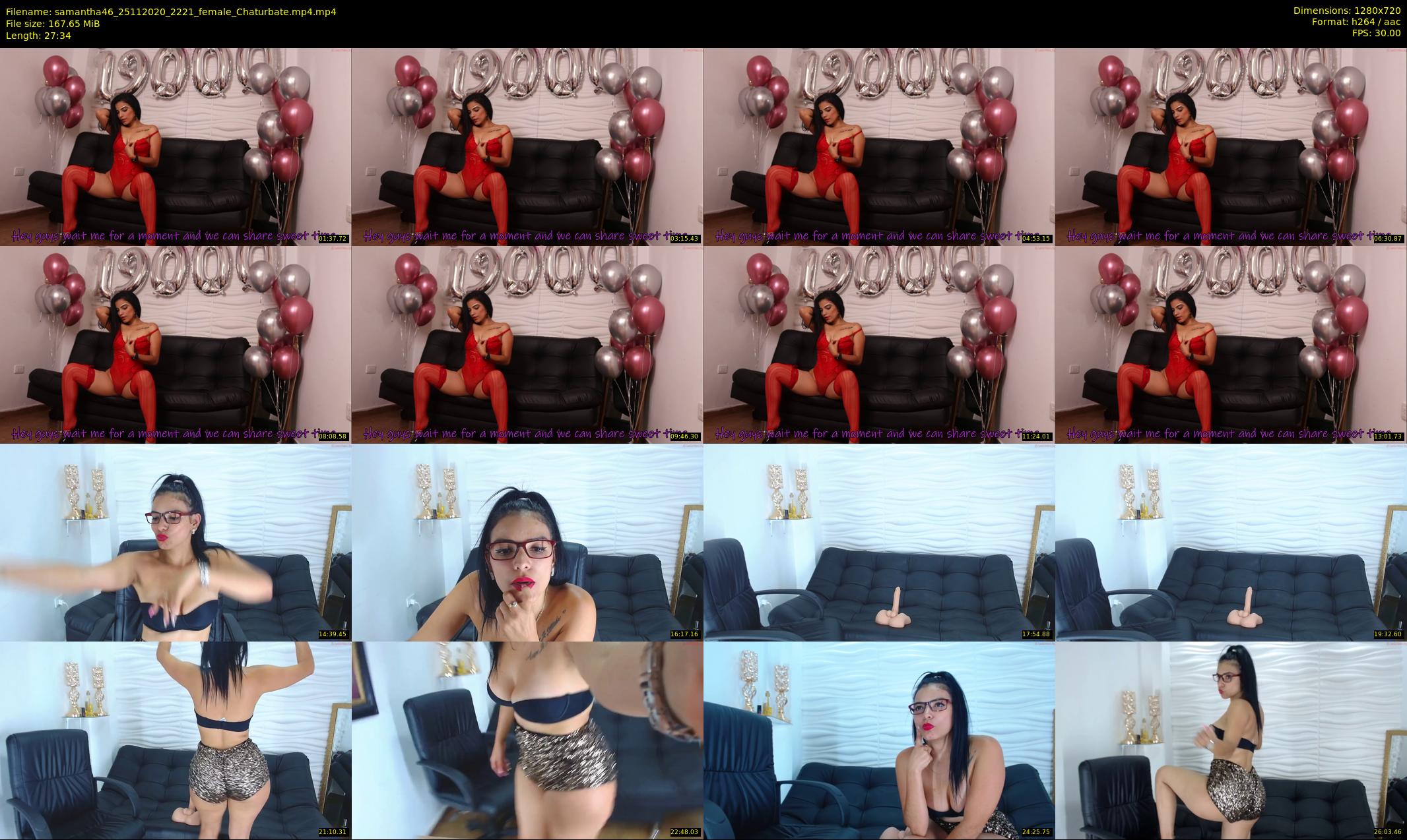samantha46 — 28 minute Chaturbate female cam show recording, 720p, Nov 25, 2020