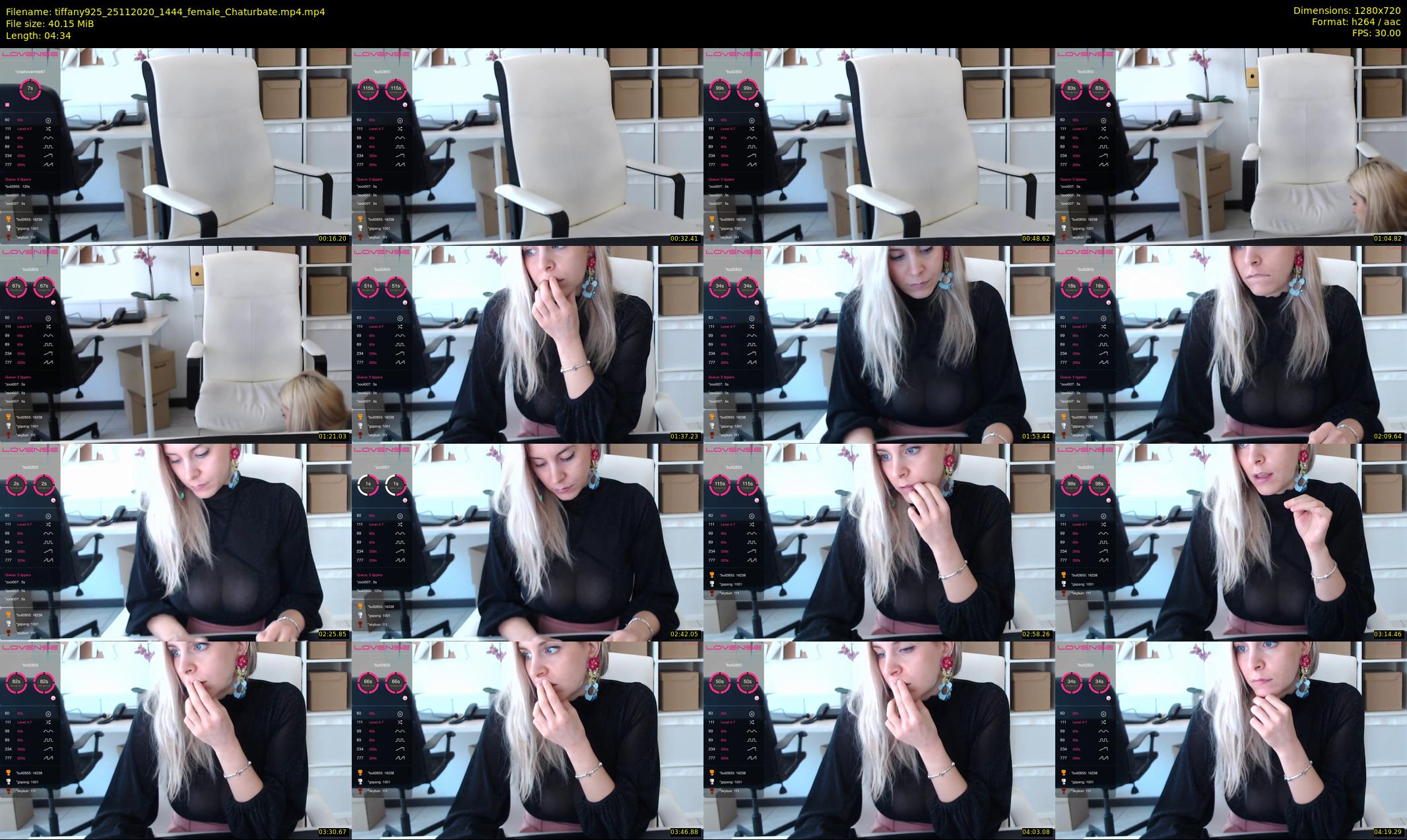 tiffany925 — 5 minute Chaturbate female cam show recording, 720p, Nov 25, 2020