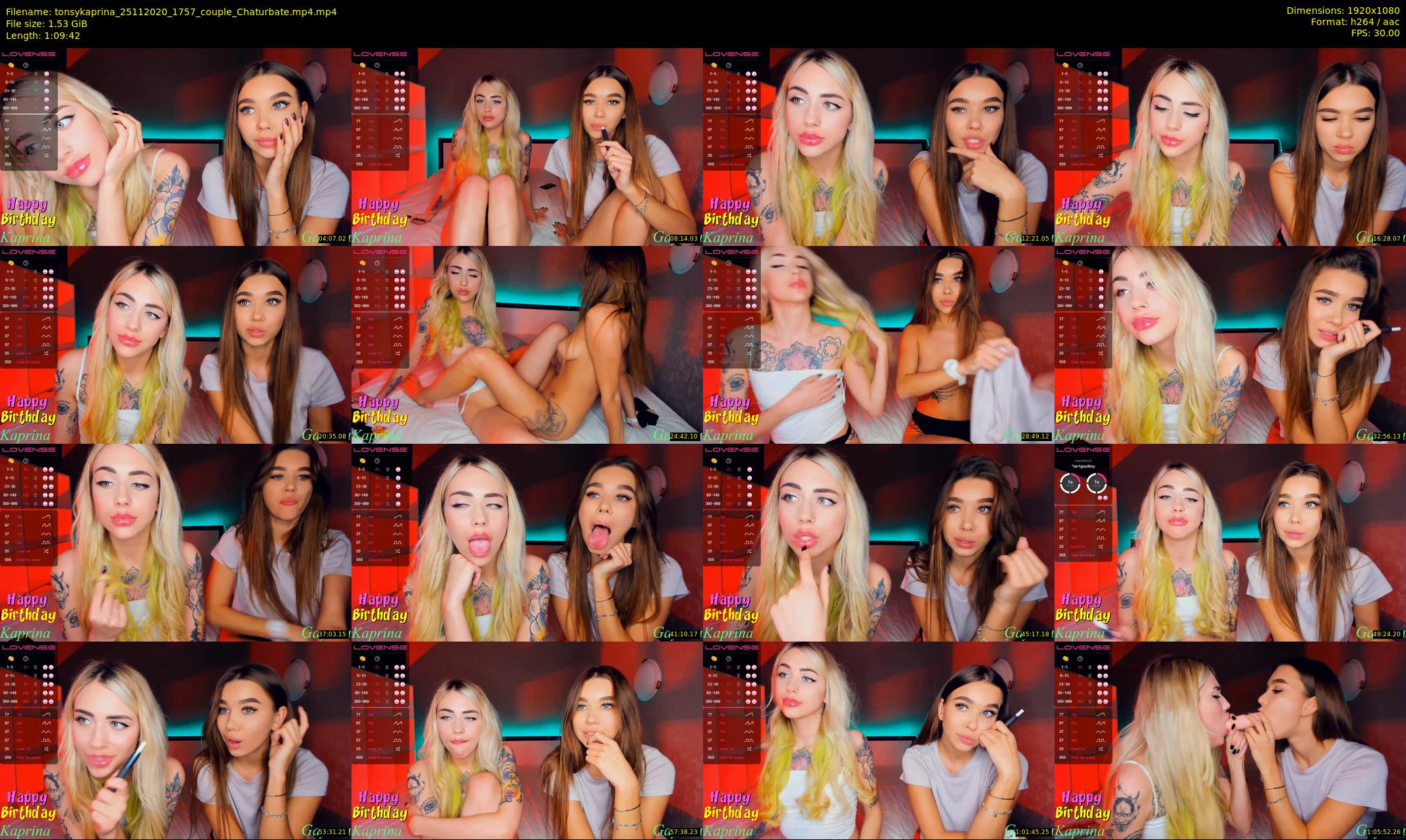 tonsykaprina — 70 minute Chaturbate couple cam show recording, 1080p, Nov 25, 2020