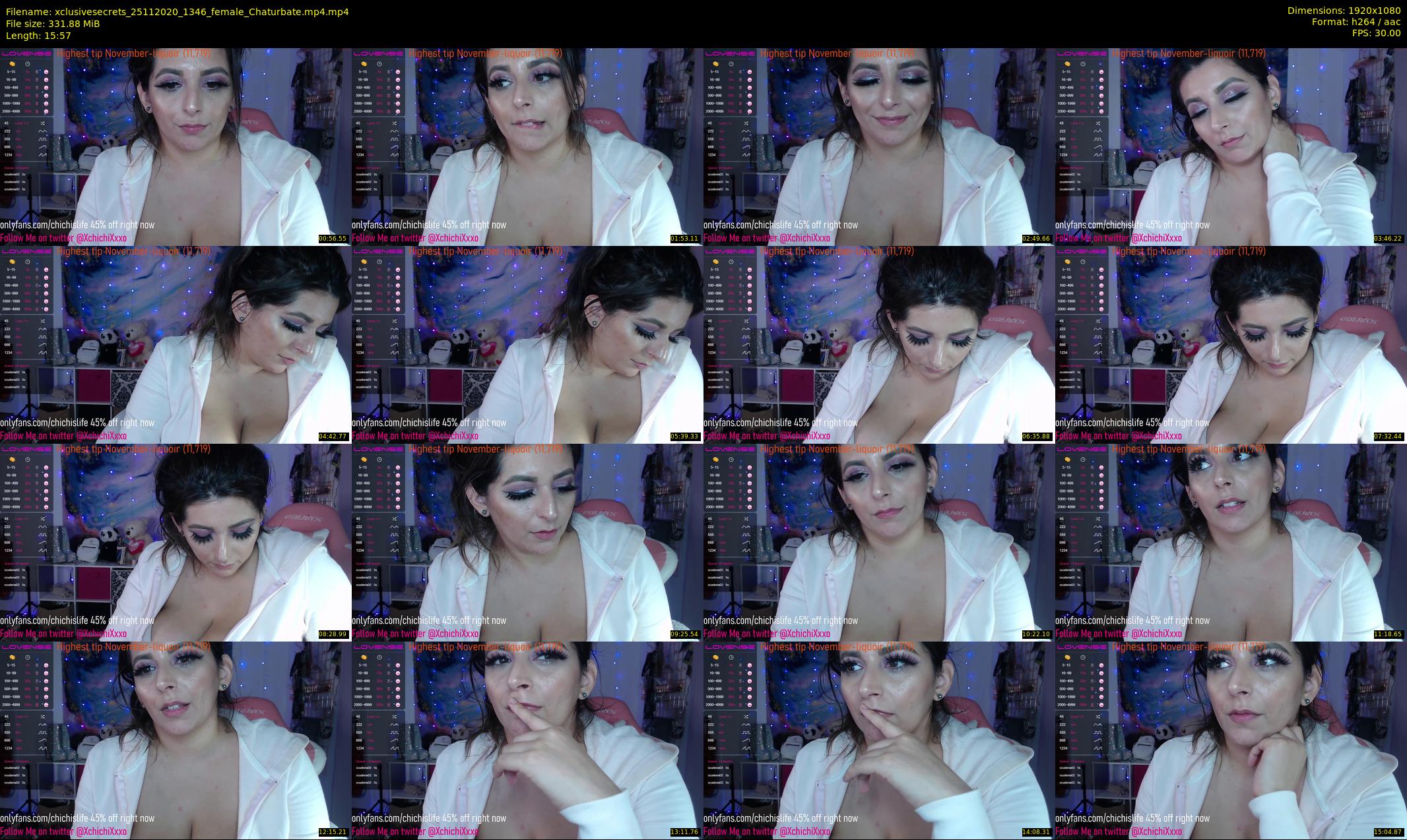 xclusivesecrets — 16 minute Chaturbate female cam show recording, 1080p, Nov 25, 2020