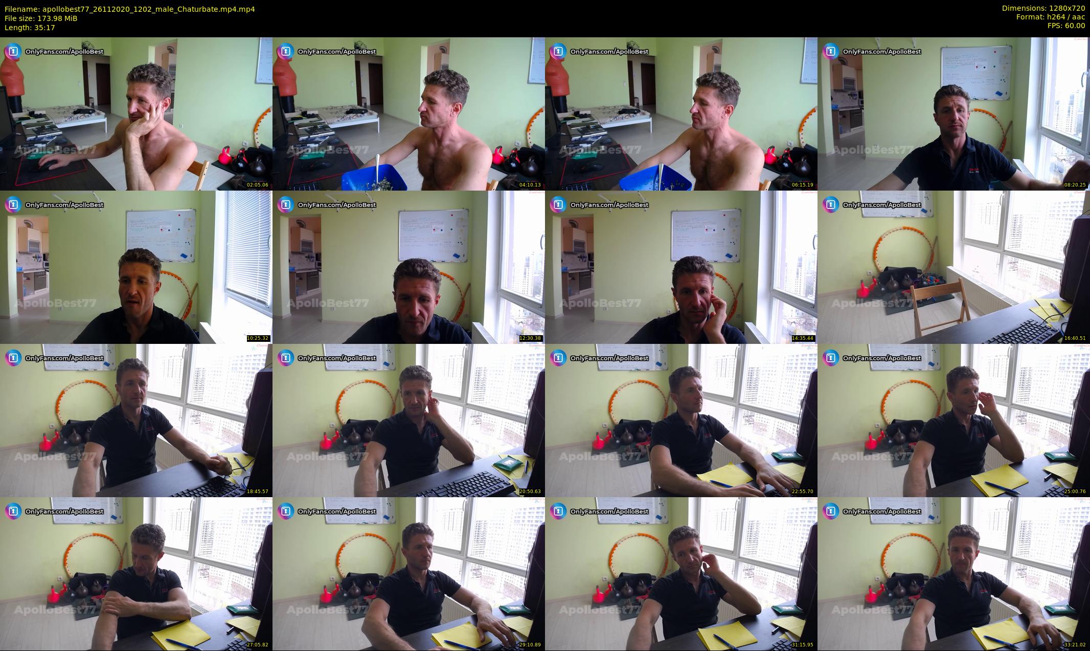 apollobest77 — 36 minute Chaturbate male cam show recording, 720p, Nov 26, 2020