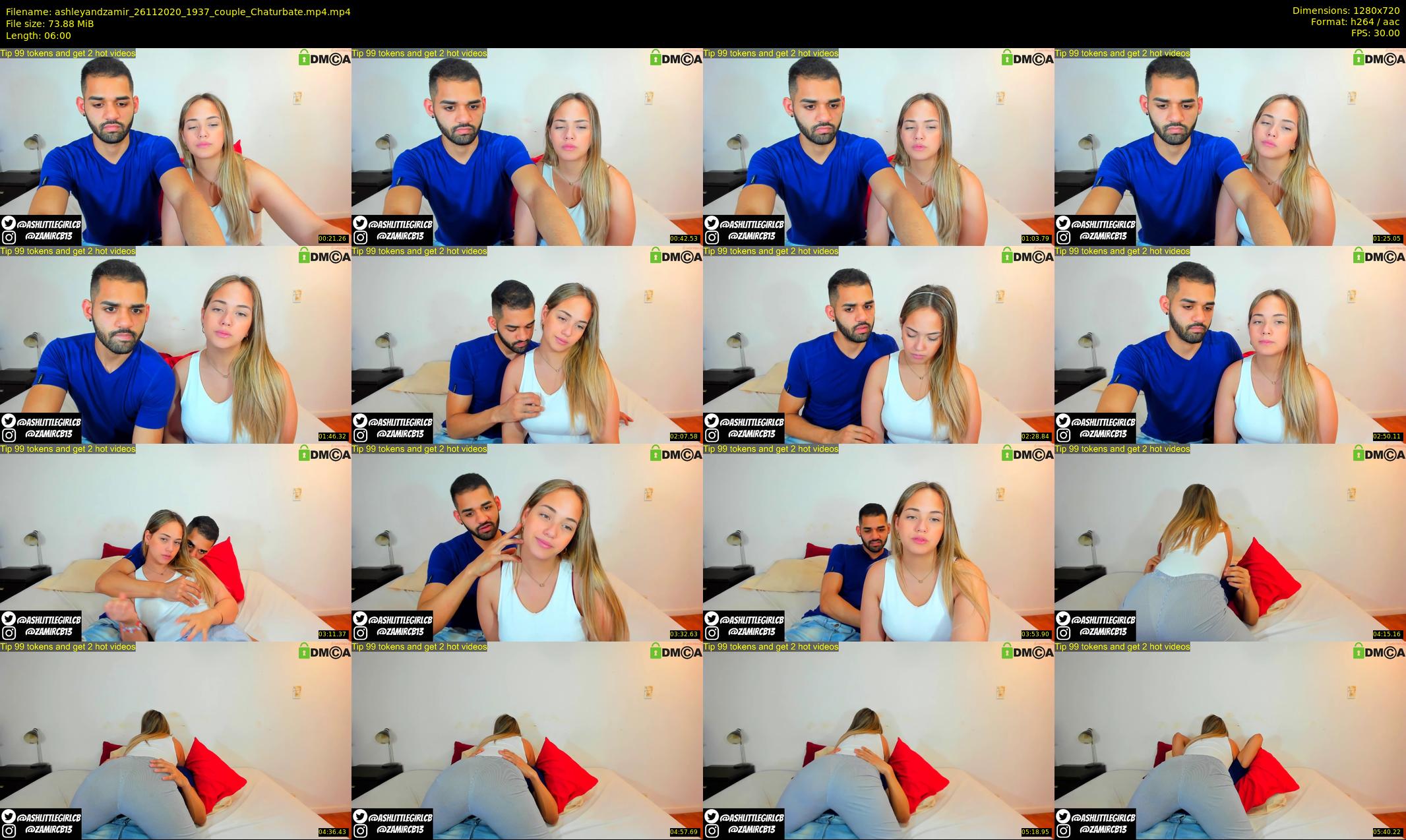 ashleyandzamir — 6 minute Chaturbate couple cam show recording, 720p, Nov 26, 2020