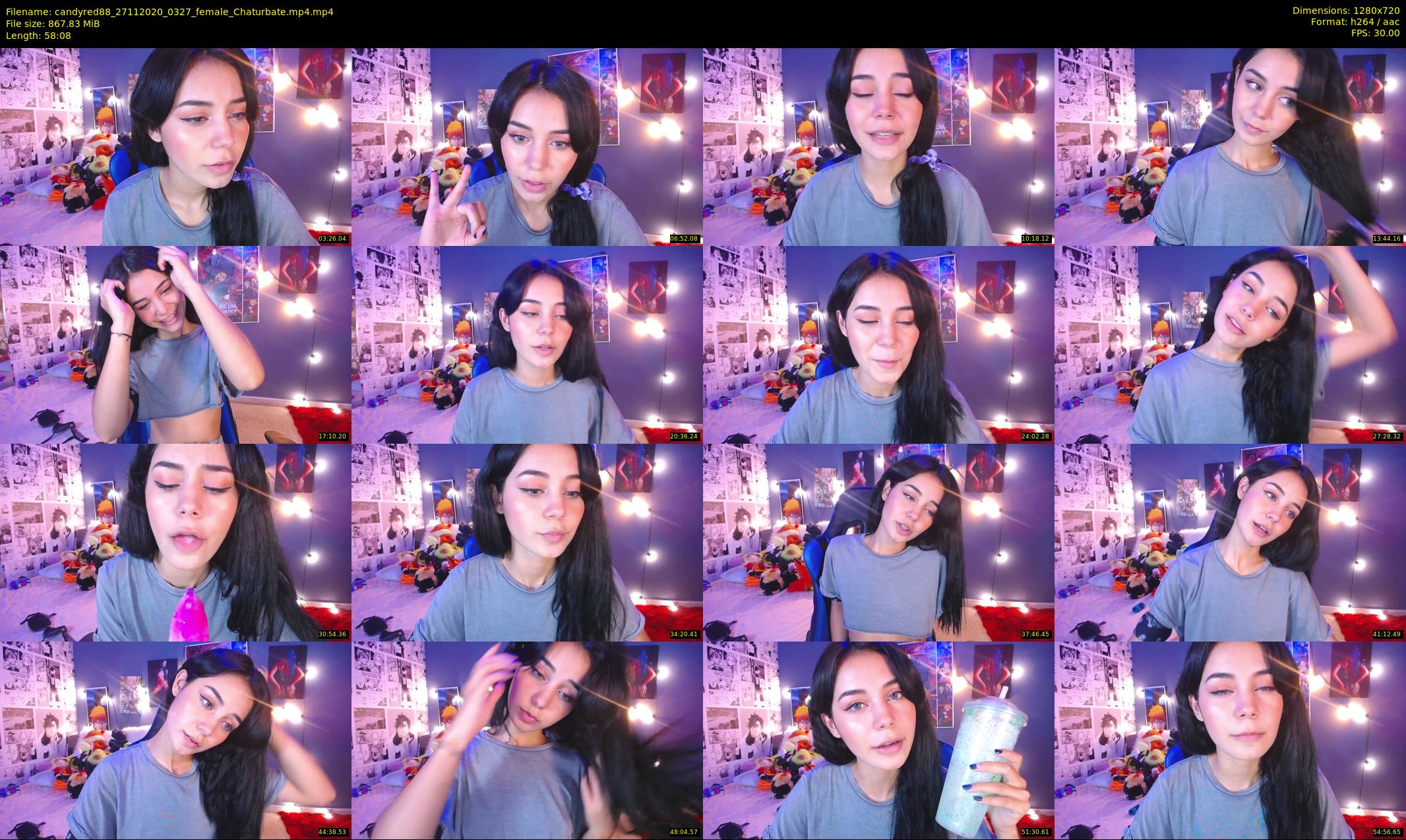 candyred88 — 59 minute Chaturbate female cam show recording, 720p, Nov 27, 2020