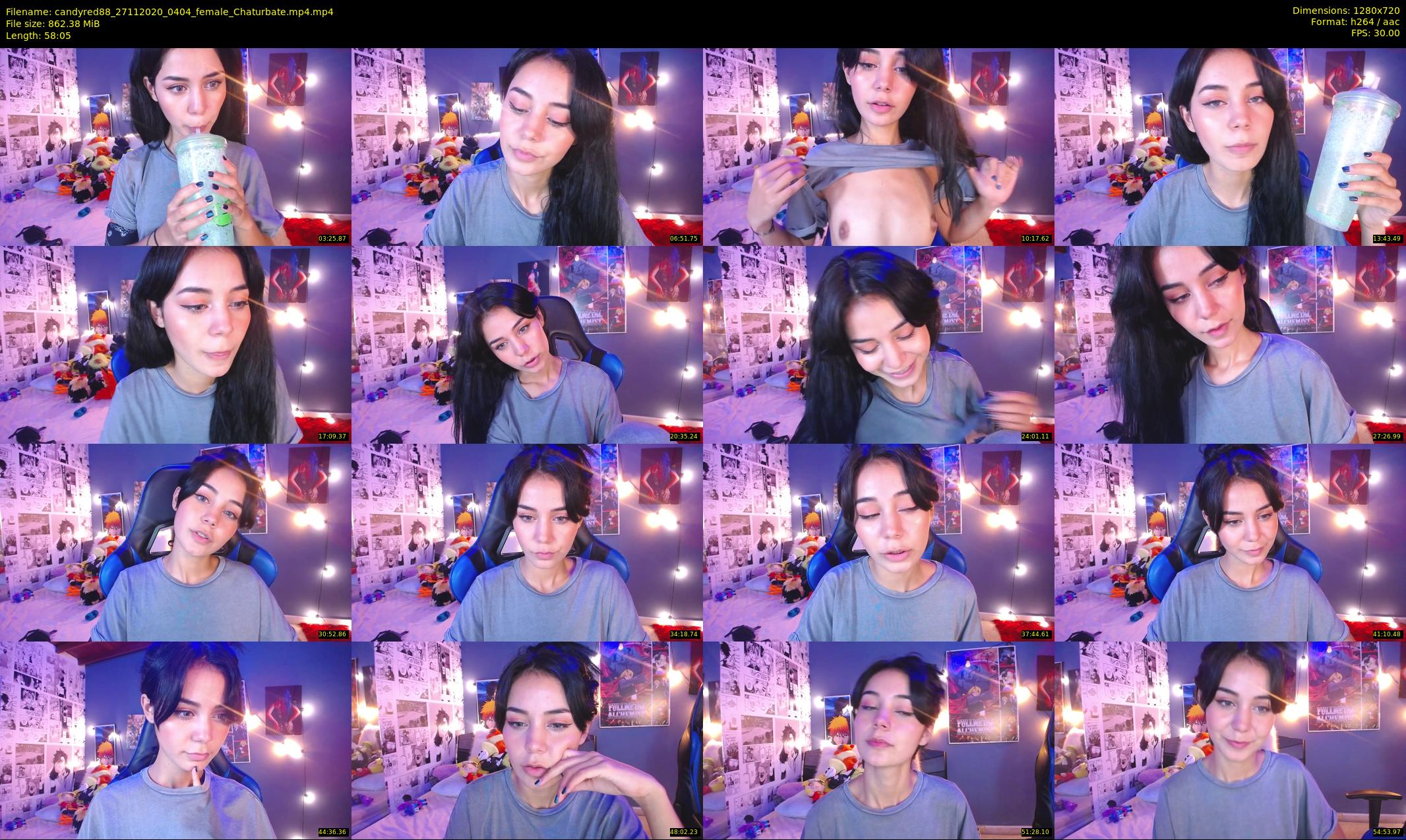 candyred88 — 59 minute Chaturbate female cam show recording, 720p, Nov 27, 2020