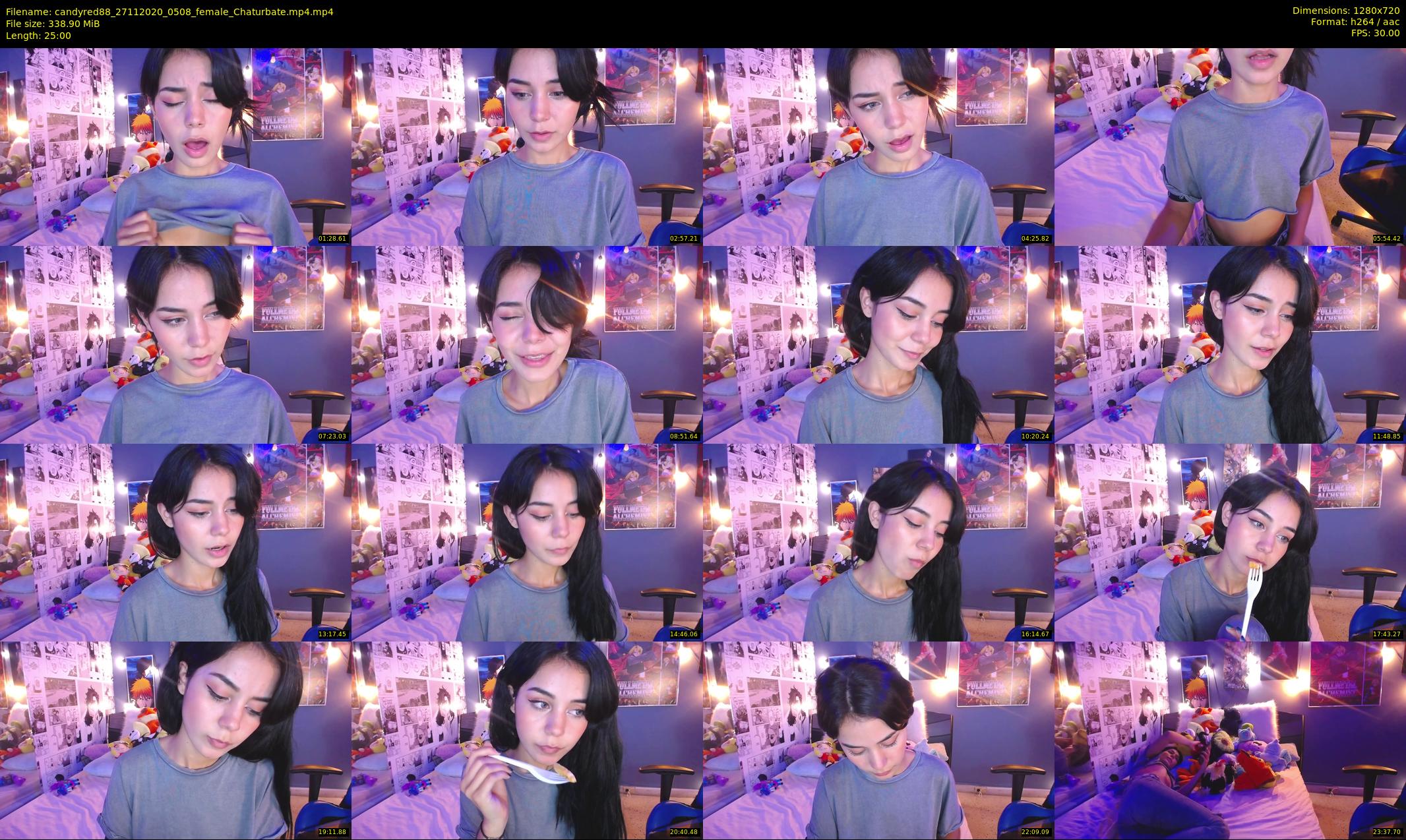 candyred88 — 25 minute Chaturbate female cam show recording, 720p, Nov 27, 2020