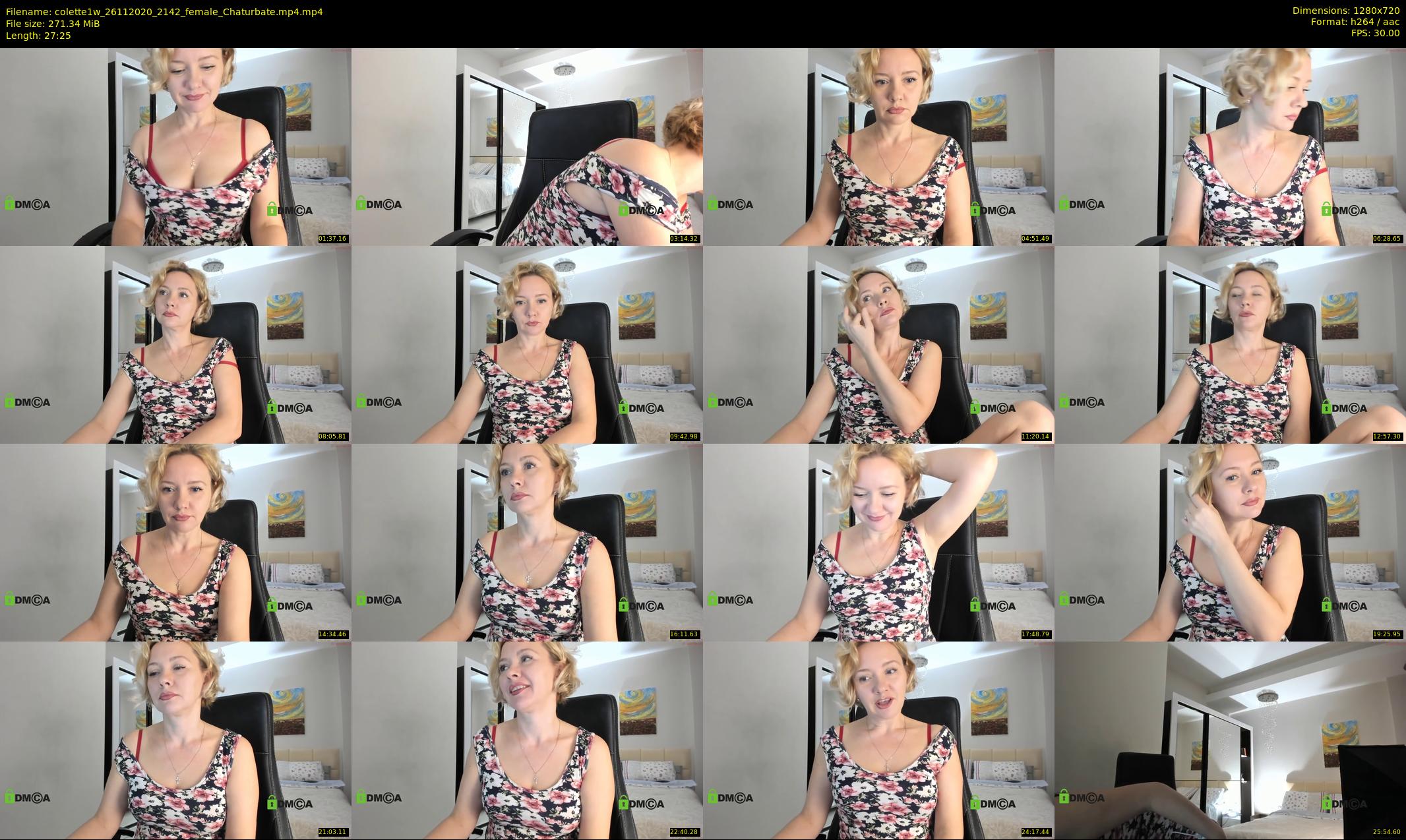colette1w — 28 minute Chaturbate female cam show recording, 720p, Nov 26, 2020