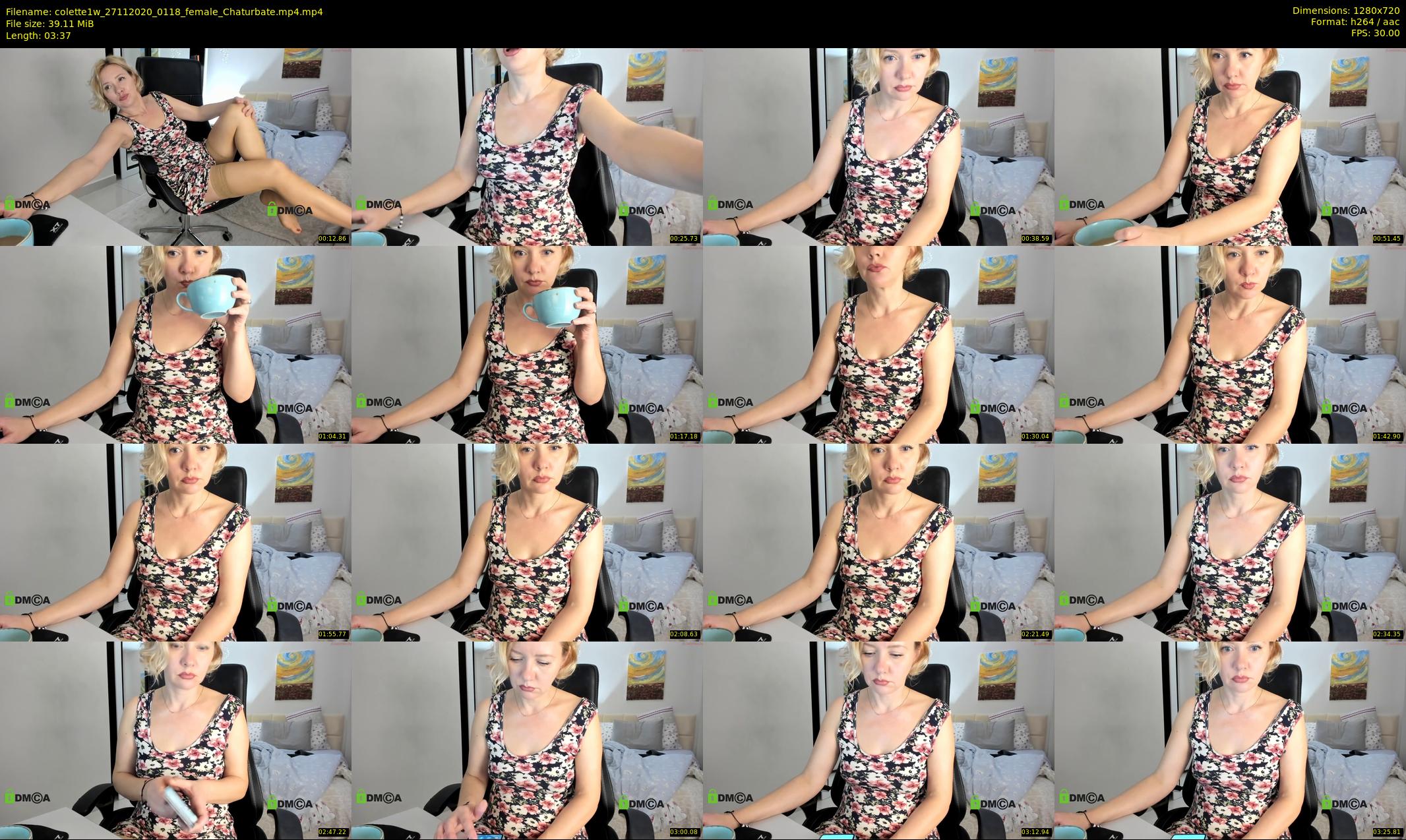 colette1w — 4 minute Chaturbate female cam show recording, 720p, Nov 27, 2020