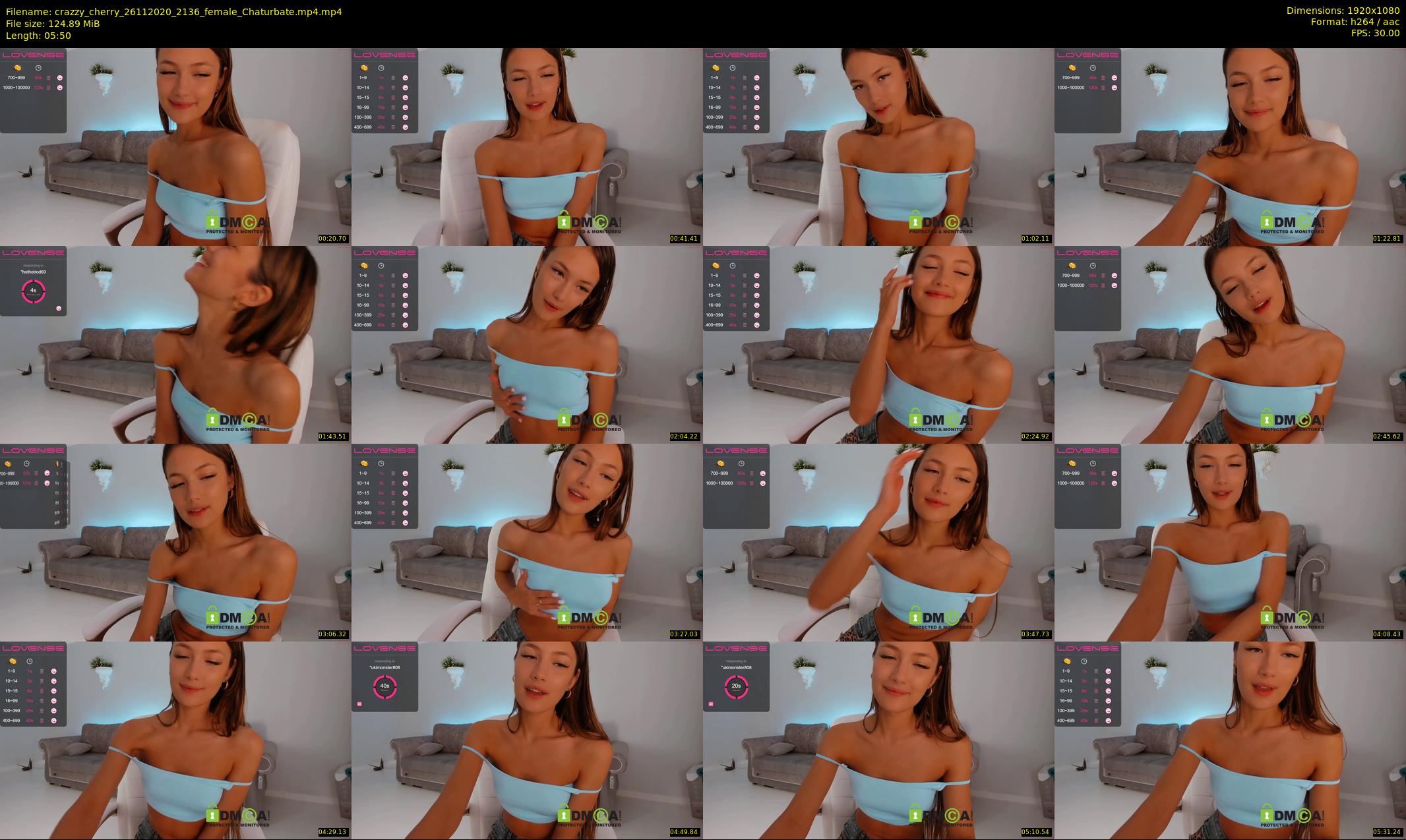 crazzy_cherry — 6 minute Chaturbate female cam show recording, 1080p, Nov 26, 2020