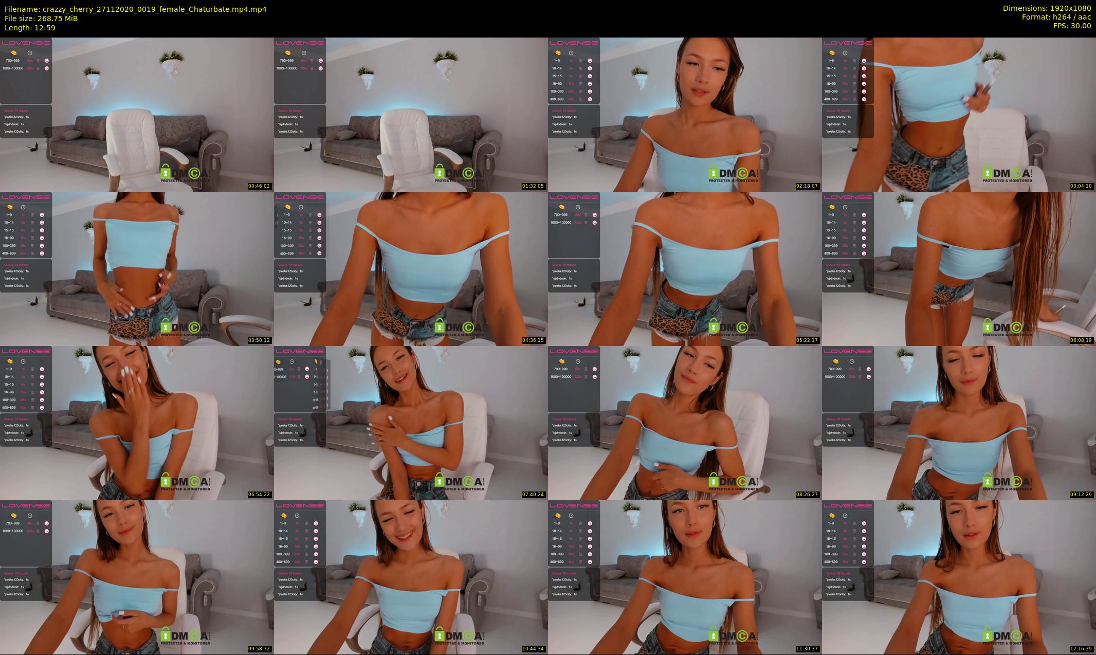 crazzy_cherry — 13 minute Chaturbate female cam show recording, 1080p, Nov 27, 2020