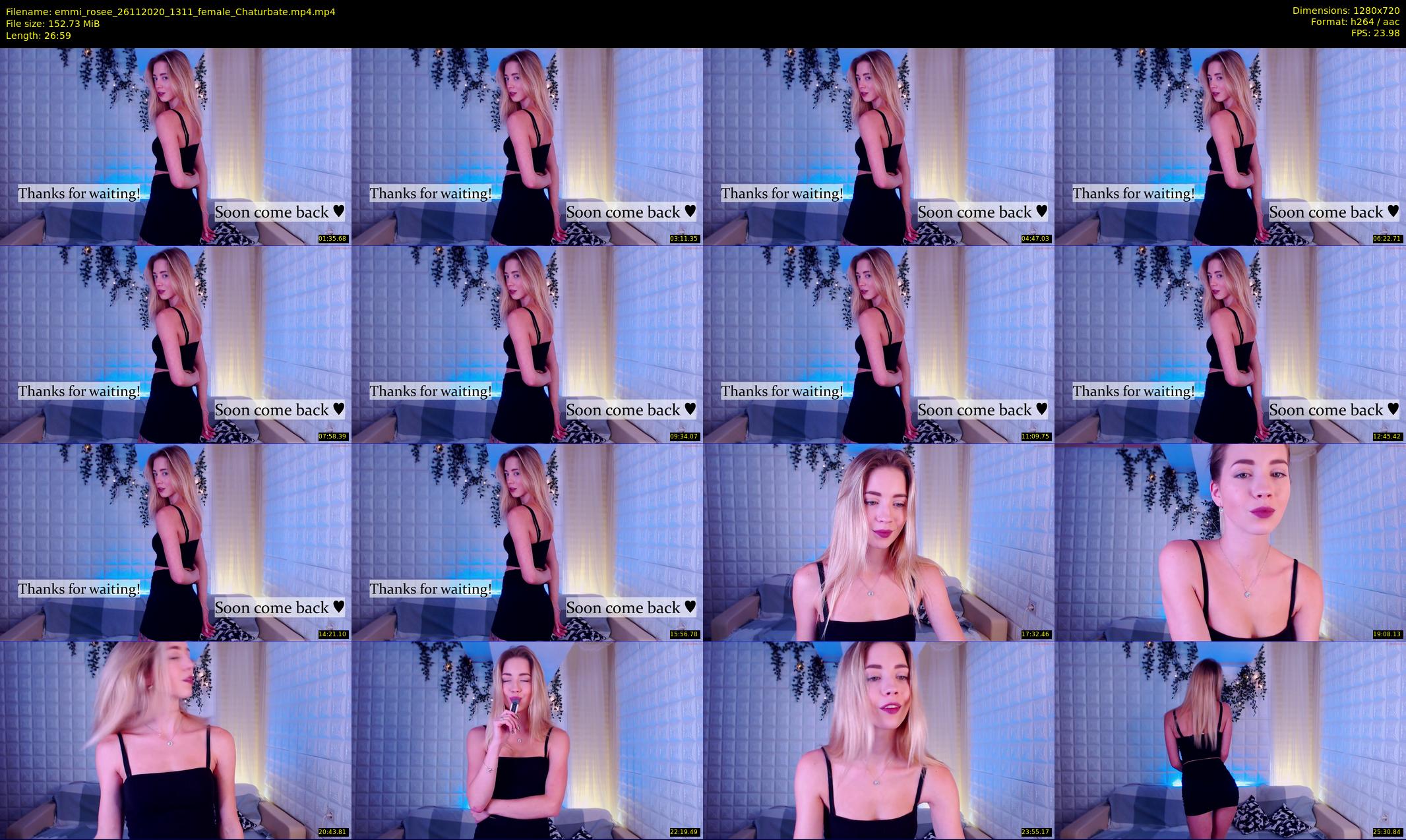 emmi_rosee — 27 minute Chaturbate female cam show recording, 720p, Nov 26, 2020