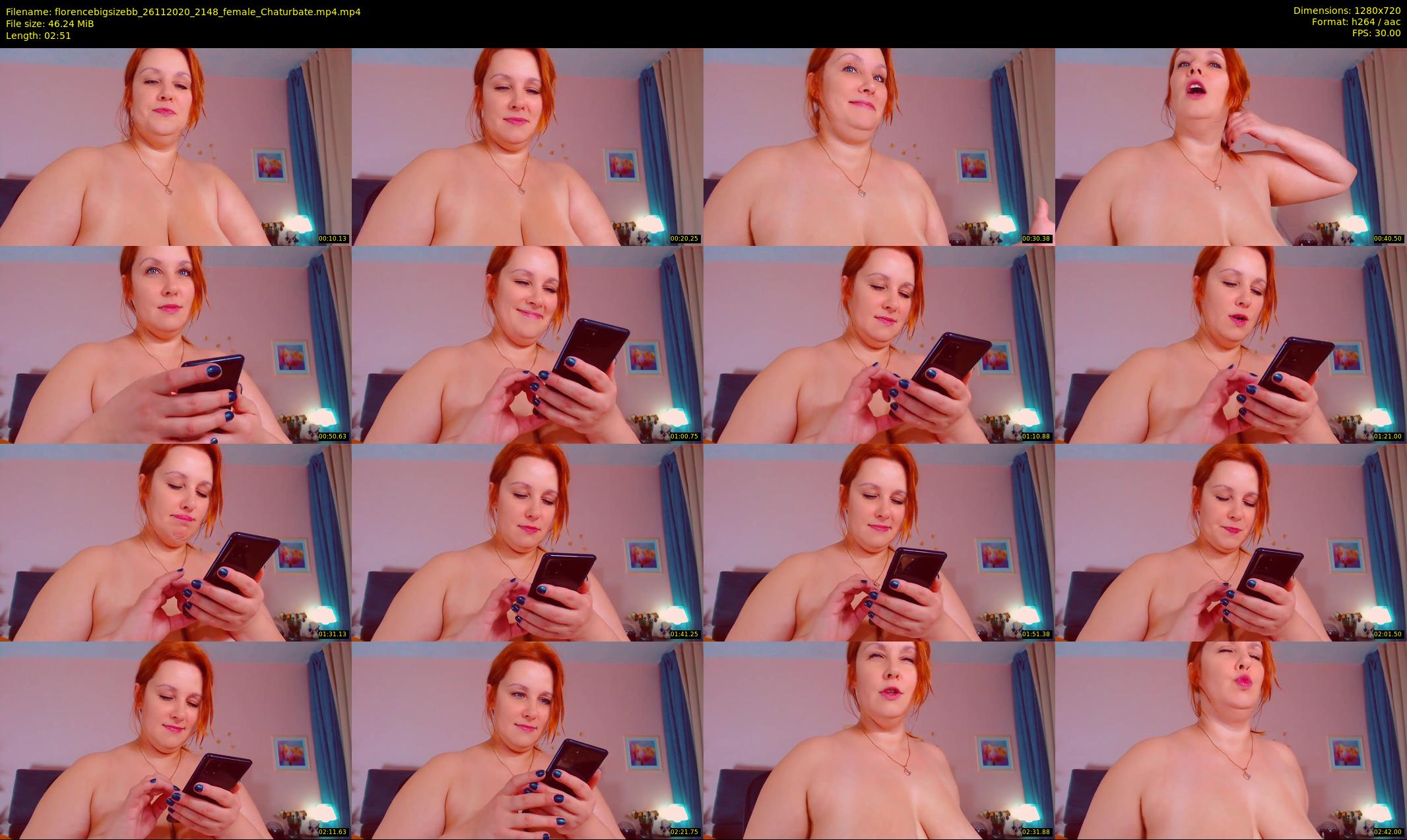 florencebigsizebb — 3 minute Chaturbate female cam show recording, 720p, Nov 26, 2020