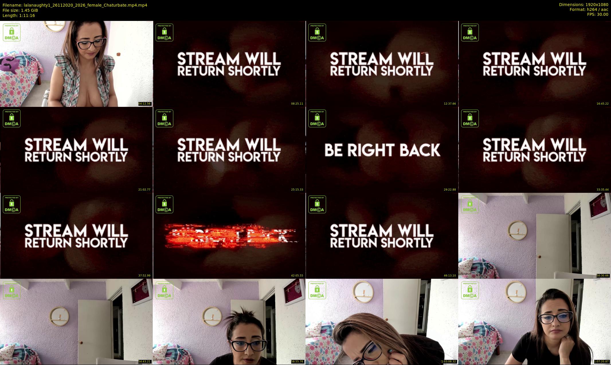 lalanaughty1 — 72 minute Chaturbate female cam show recording, 1080p, Nov 26, 2020