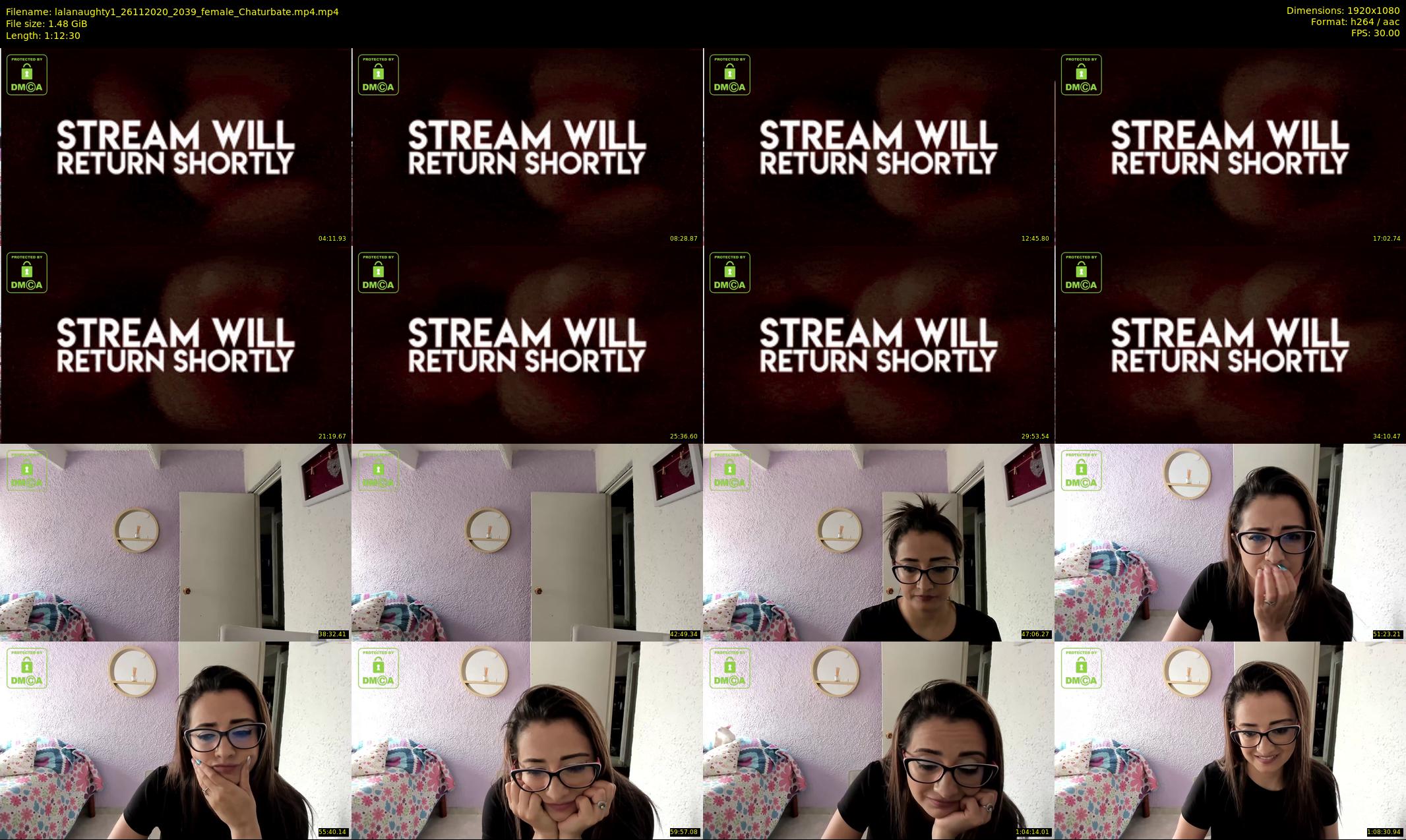 lalanaughty1 — 73 minute Chaturbate female cam show recording, 1080p, Nov 26, 2020