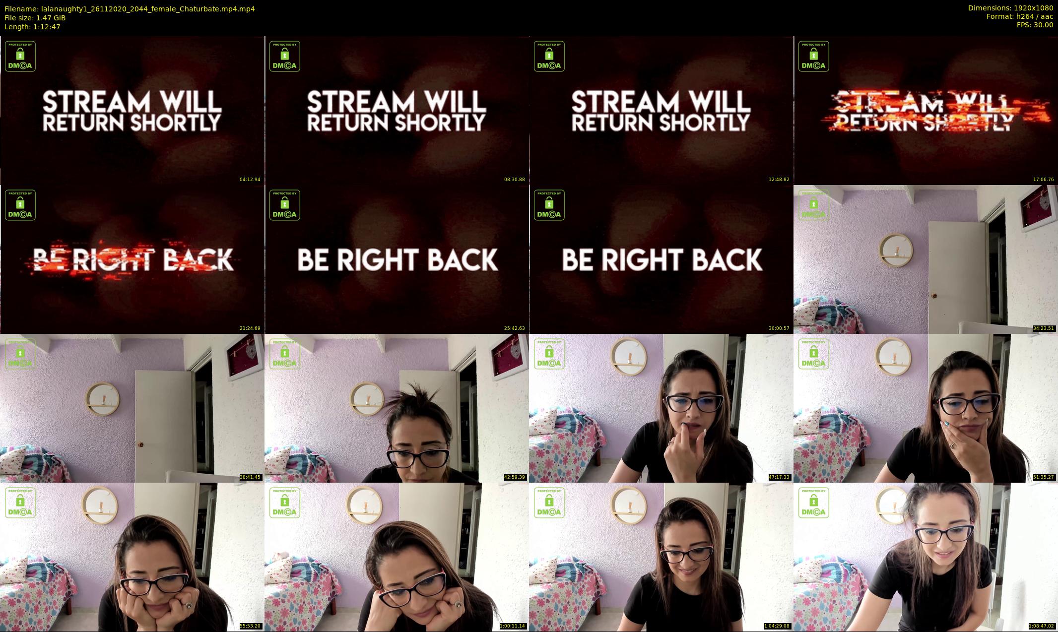 lalanaughty1 — 73 minute Chaturbate female cam show recording, 1080p, Nov 26, 2020