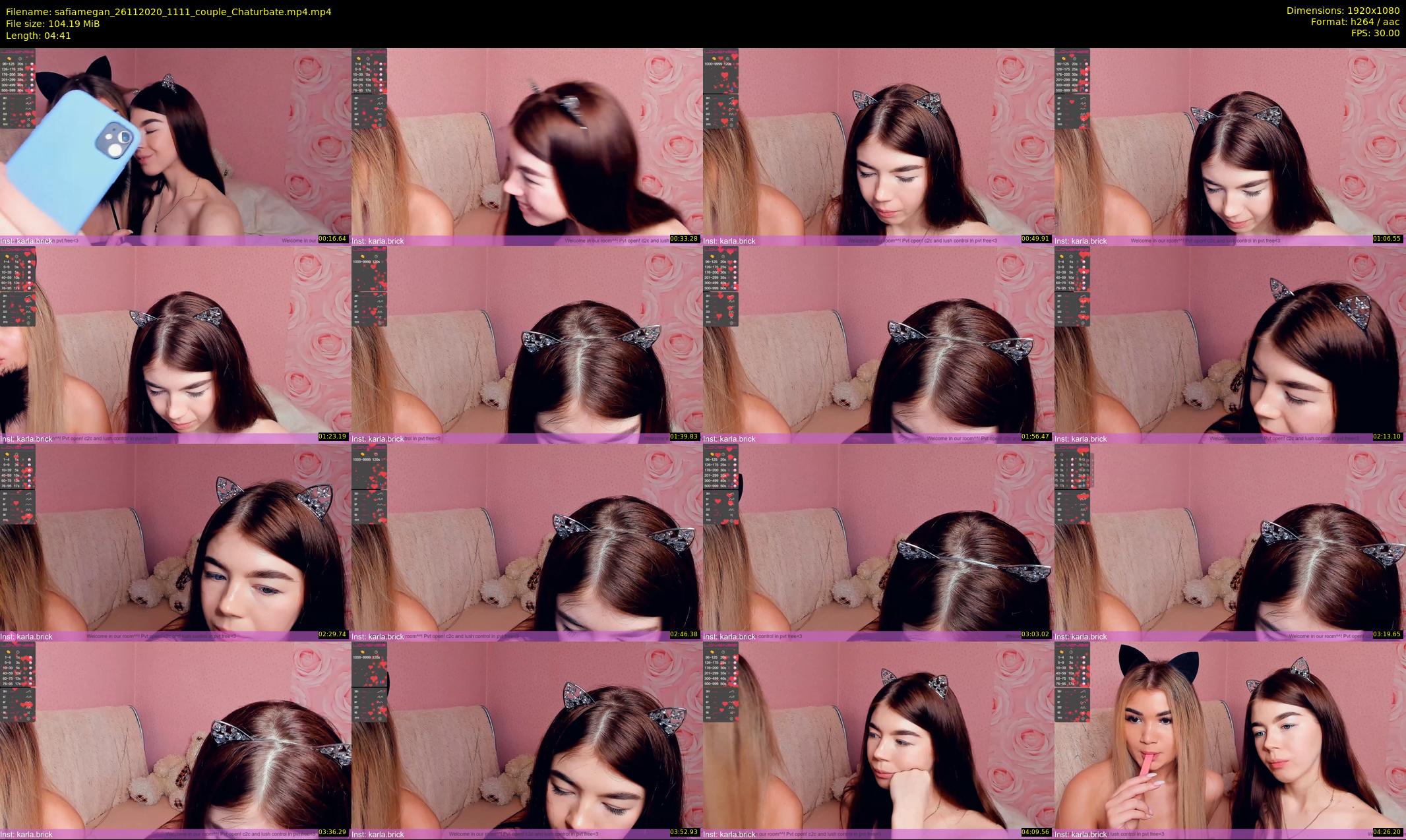 safiamegan — 5 minute Chaturbate couple cam show recording, 1080p, Nov 26, 2020