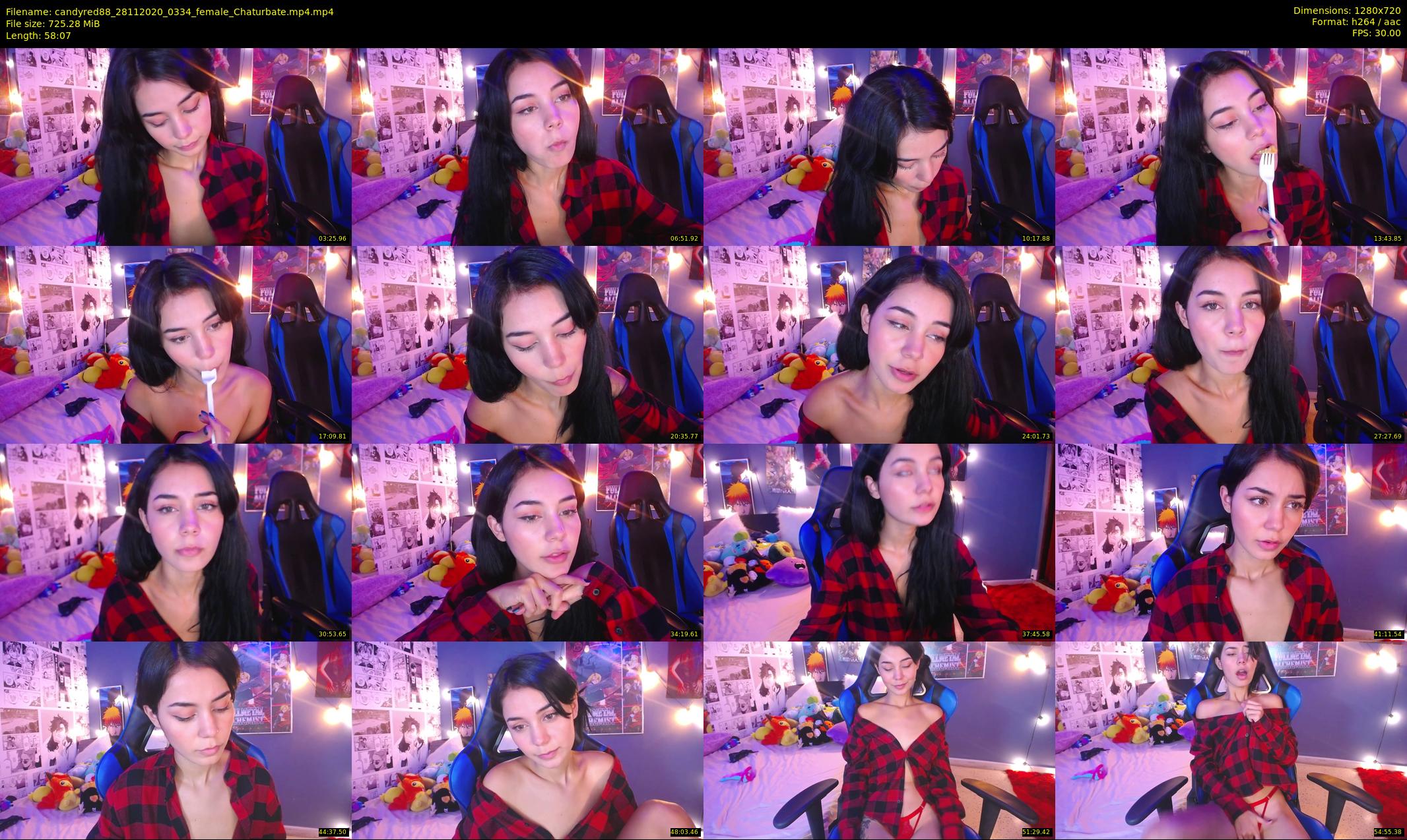 candyred88 — 59 minute Chaturbate female cam show recording, 720p, Nov 28, 2020