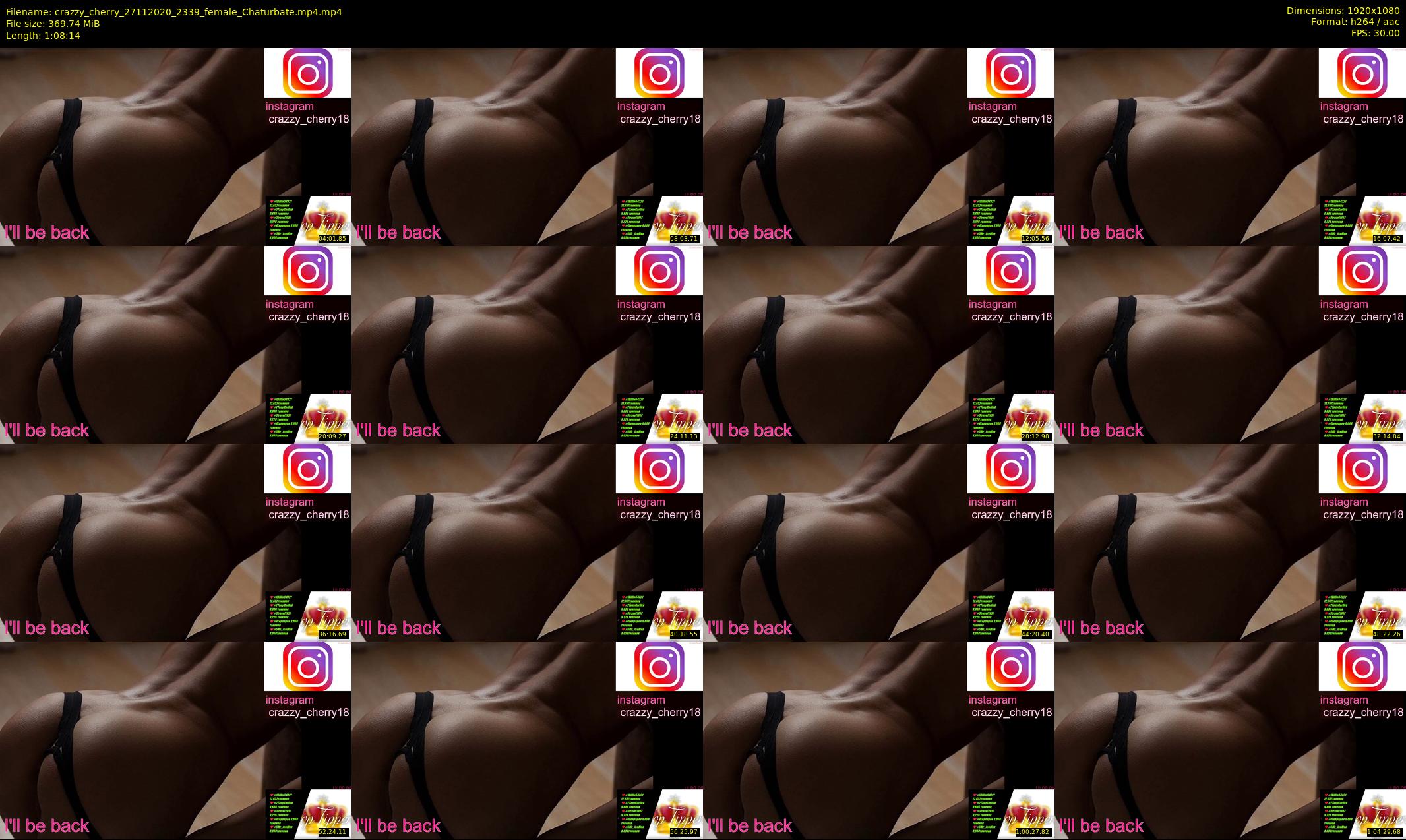 crazzy_cherry — 69 minute Chaturbate female cam show recording, 1080p, Nov 27, 2020
