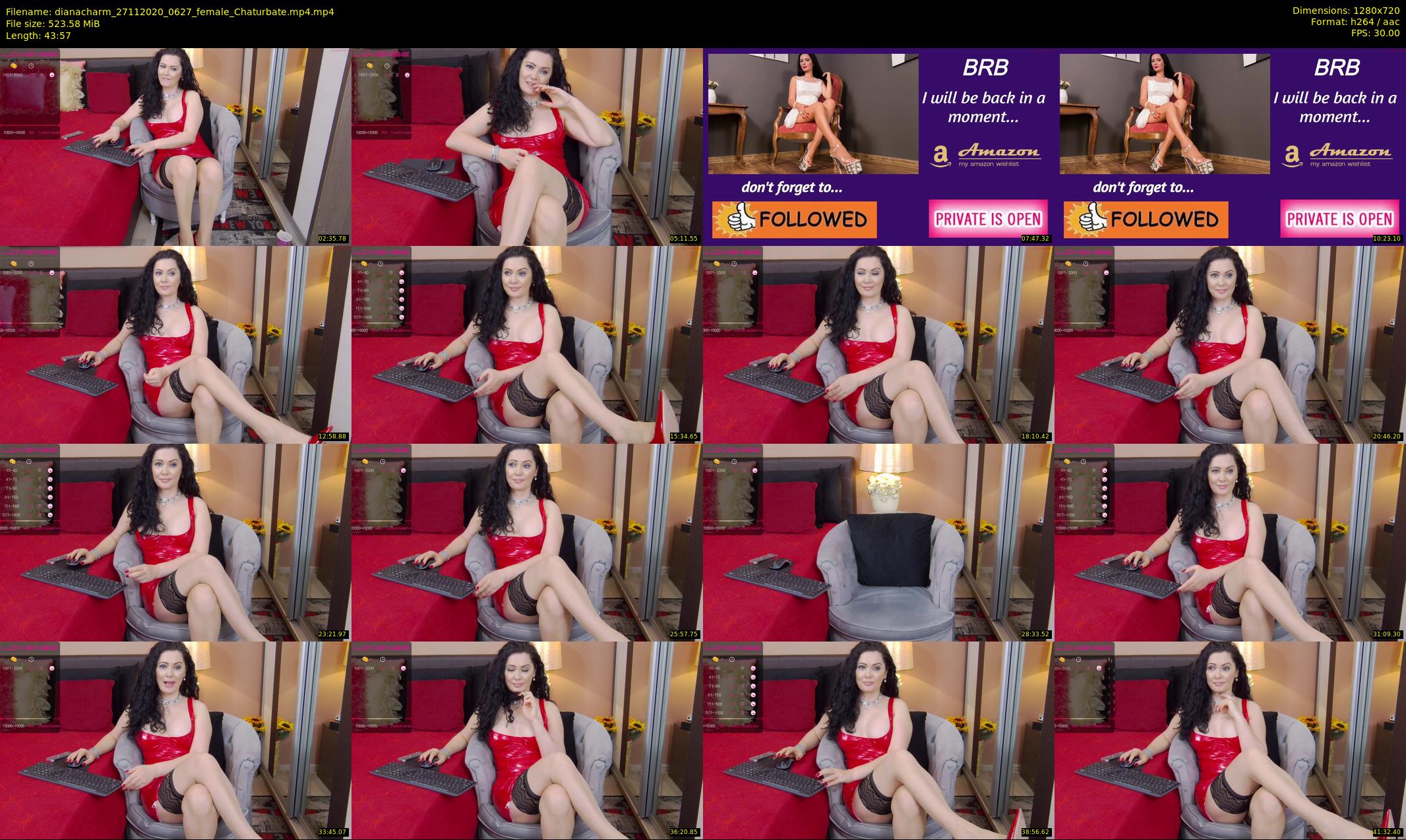 dianacharm — 44 minute Chaturbate female cam show recording, 720p, Nov 27, 2020