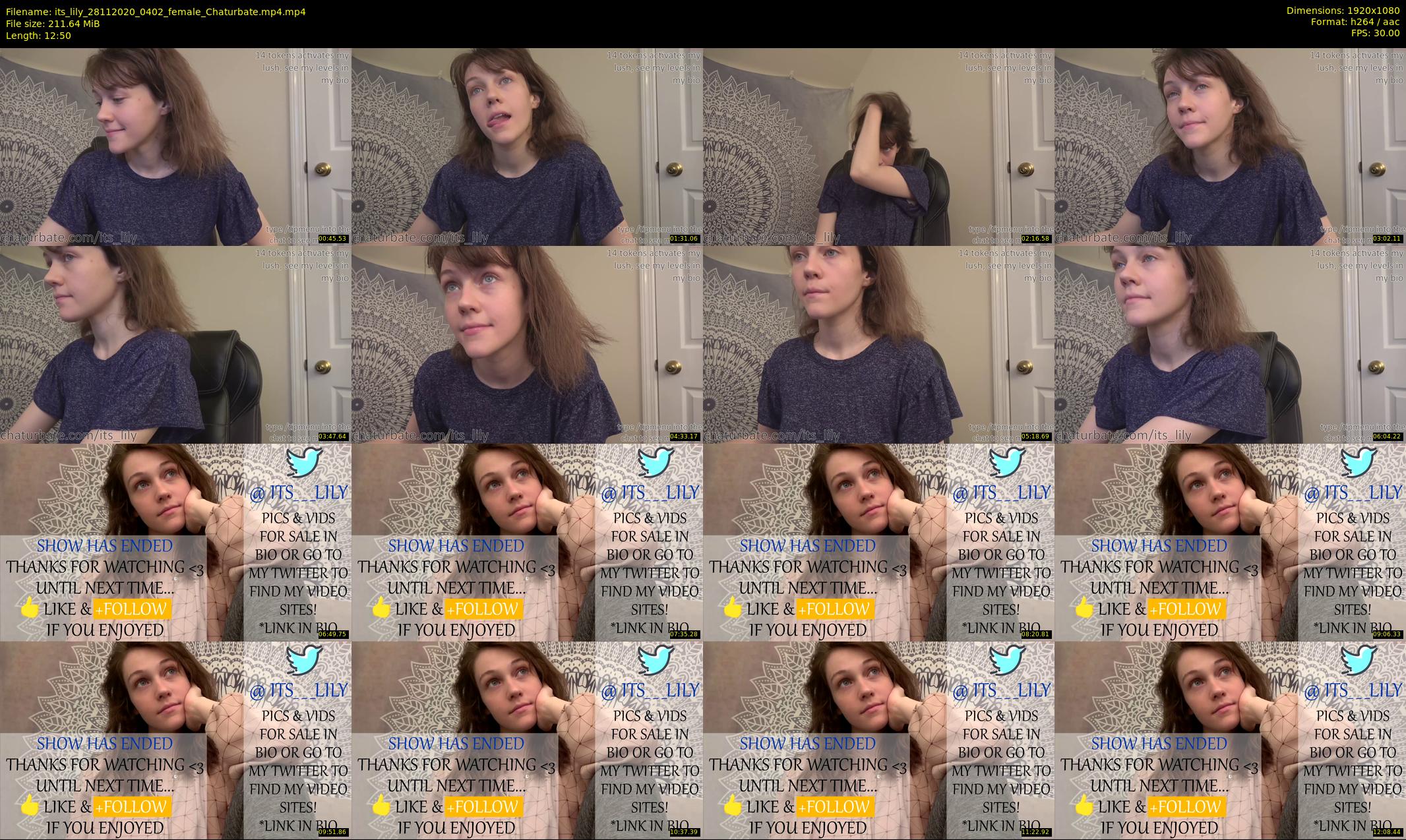 its_lily — 13 minute Chaturbate female cam show recording, 1080p, Nov 28, 2020