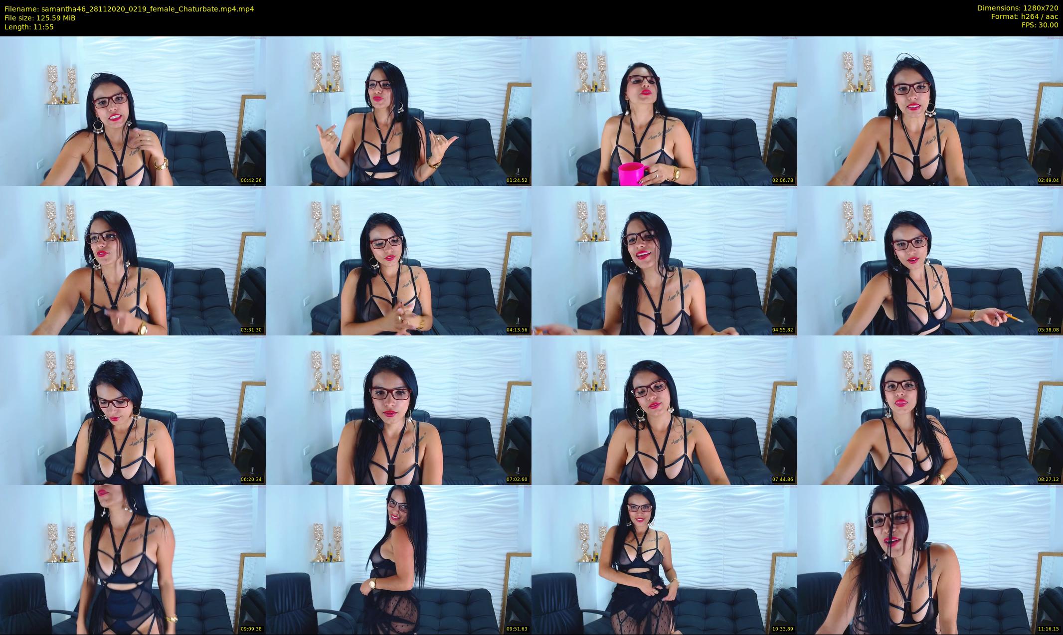 samantha46 — 12 minute Chaturbate female cam show recording, 720p, Nov 28, 2020