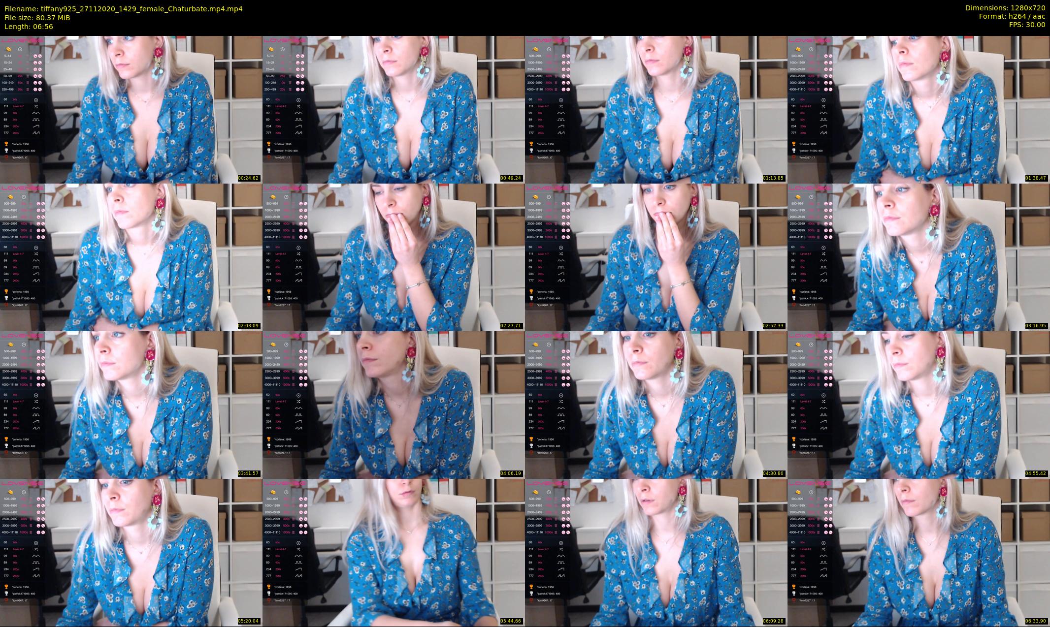 tiffany925 — 7 minute Chaturbate female cam show recording, 720p, Nov 27, 2020