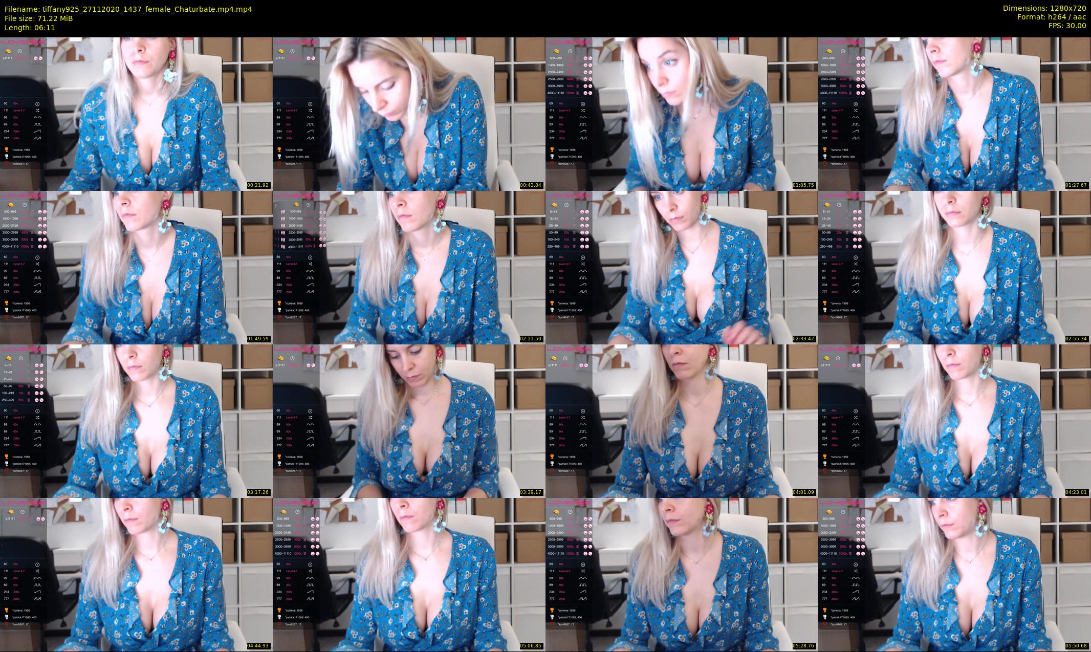 tiffany925 — 7 minute Chaturbate female cam show recording, 720p, Nov 27, 2020