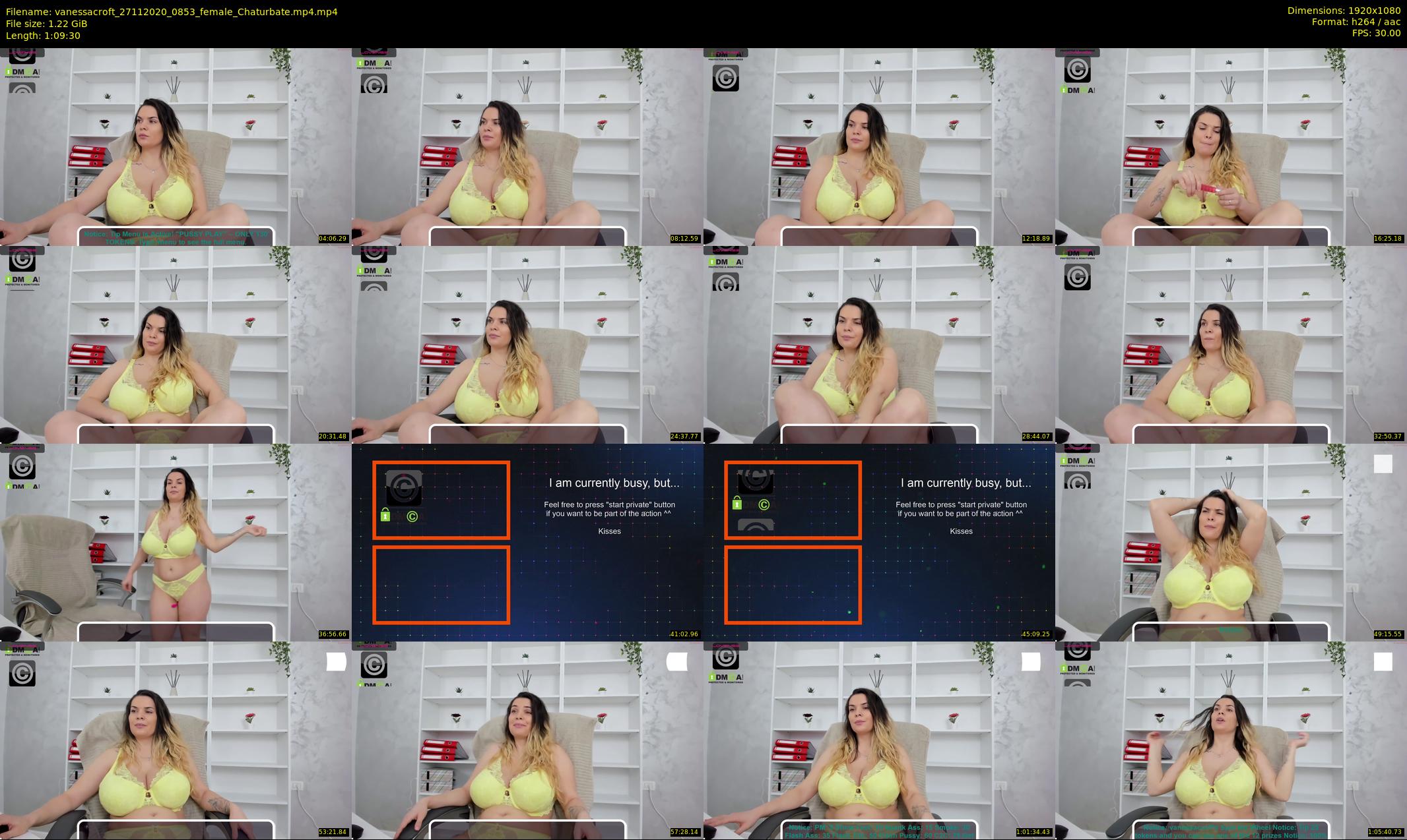 vanessacroft — 70 minute Chaturbate female cam show recording, 1080p, Nov 27, 2020