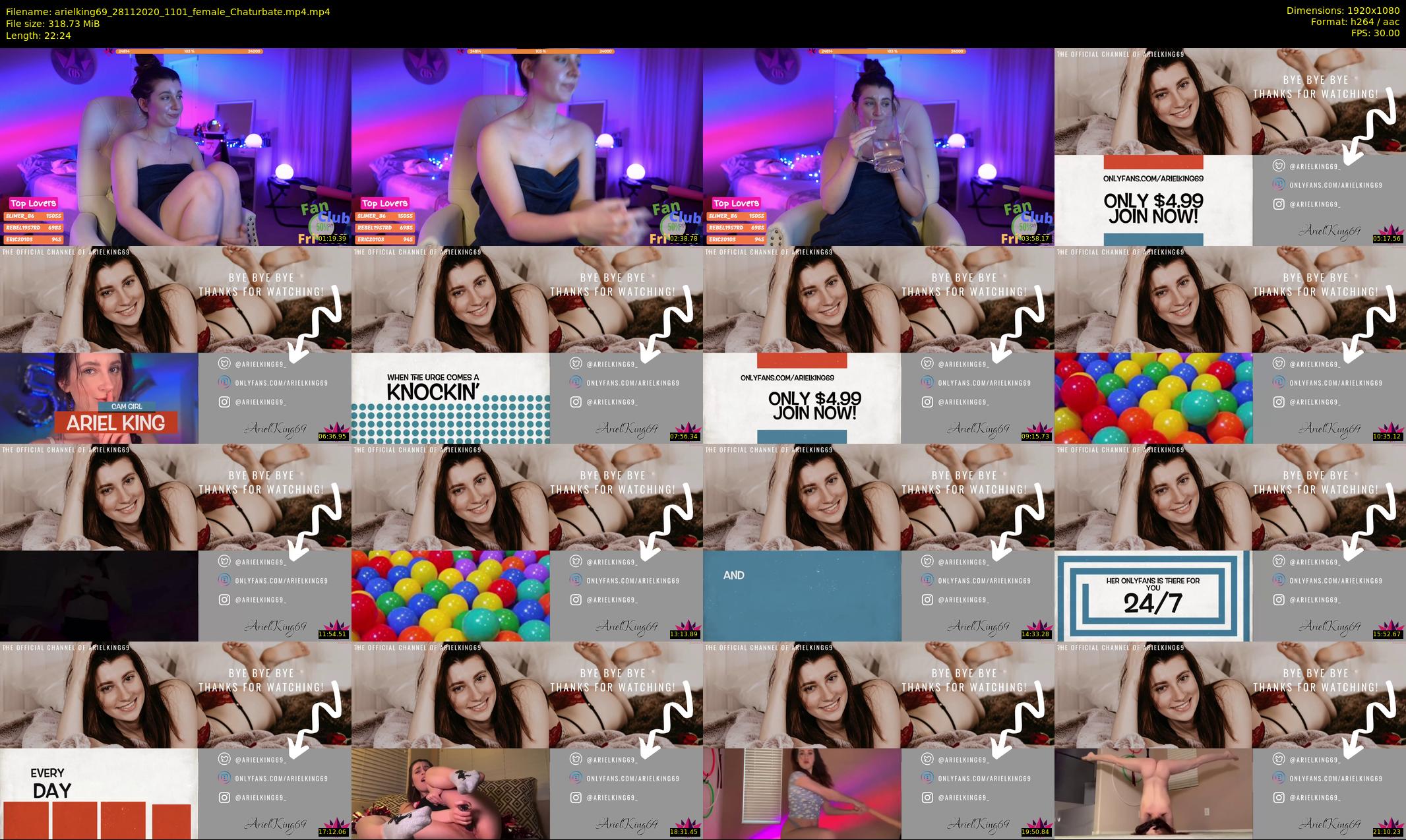 arielking69 — 23 minute Chaturbate female cam show recording, 1080p, Nov 28, 2020