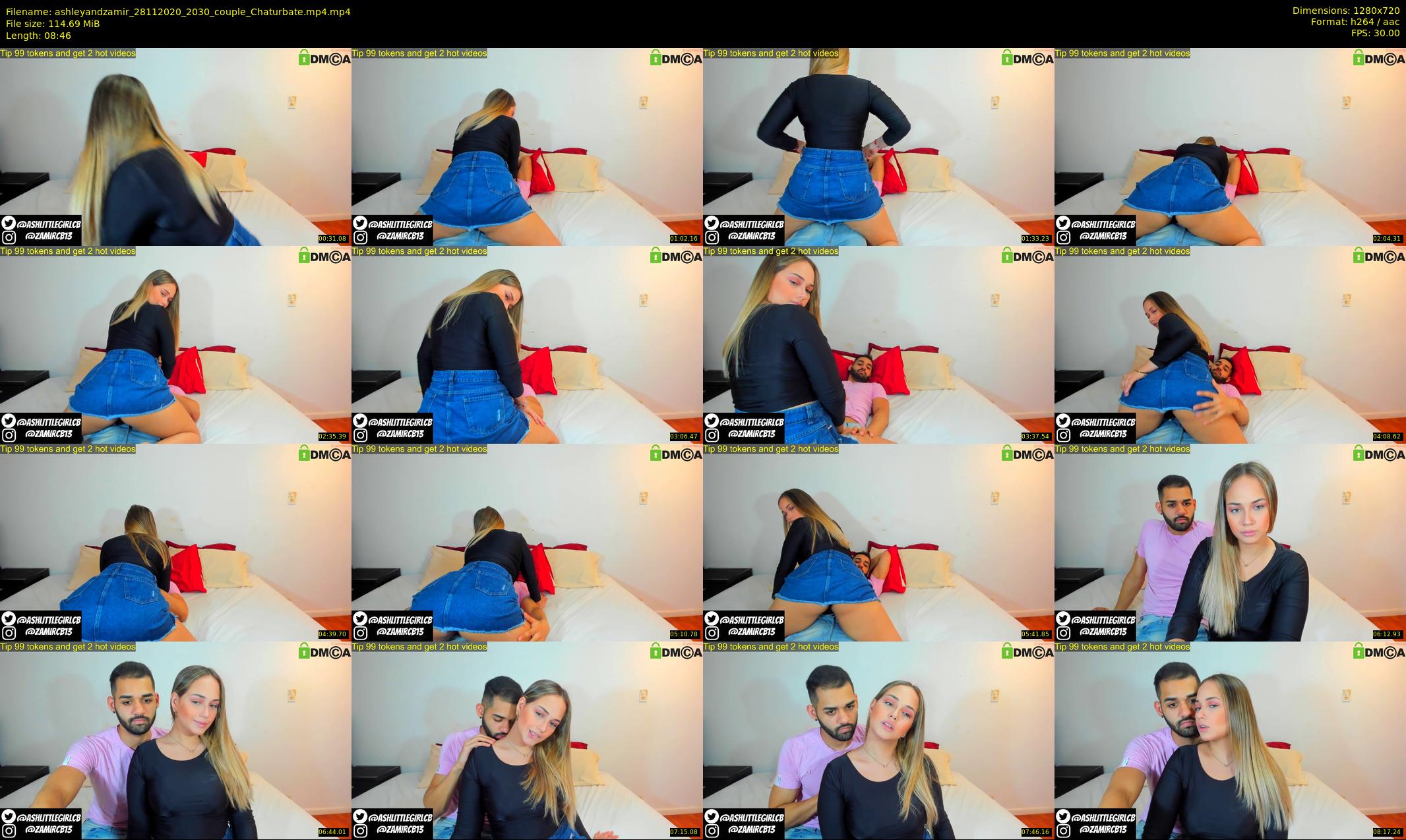 ashleyandzamir — 9 minute Chaturbate couple cam show recording, 720p, Nov 28, 2020