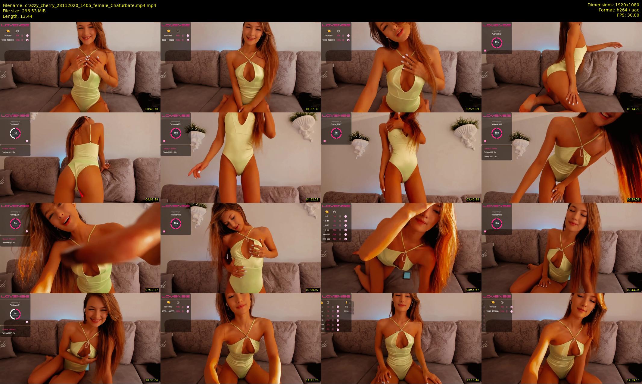 crazzy_cherry — 14 minute Chaturbate female cam show recording, 1080p, Nov 28, 2020