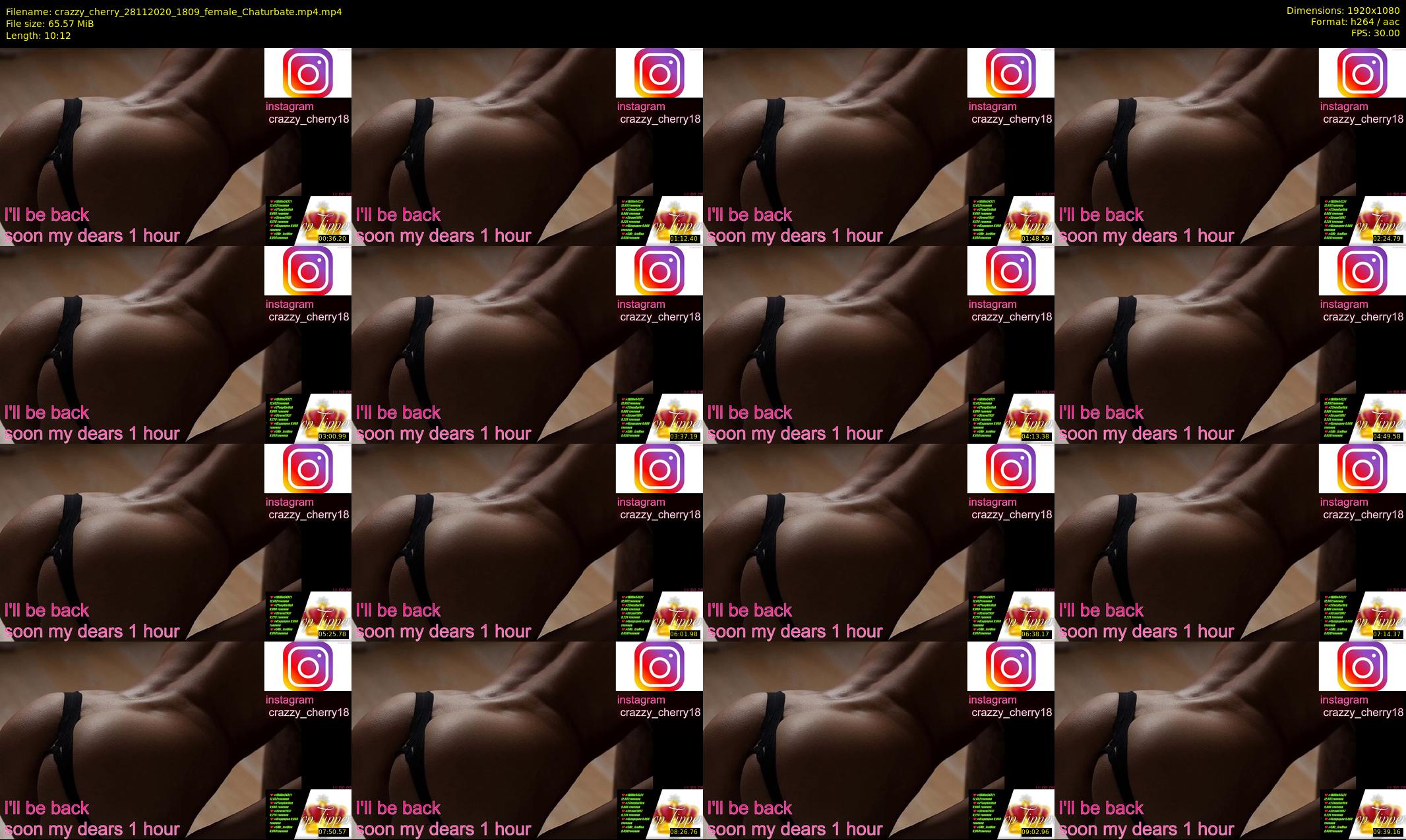 crazzy_cherry — 11 minute Chaturbate female cam show recording, 1080p, Nov 28, 2020