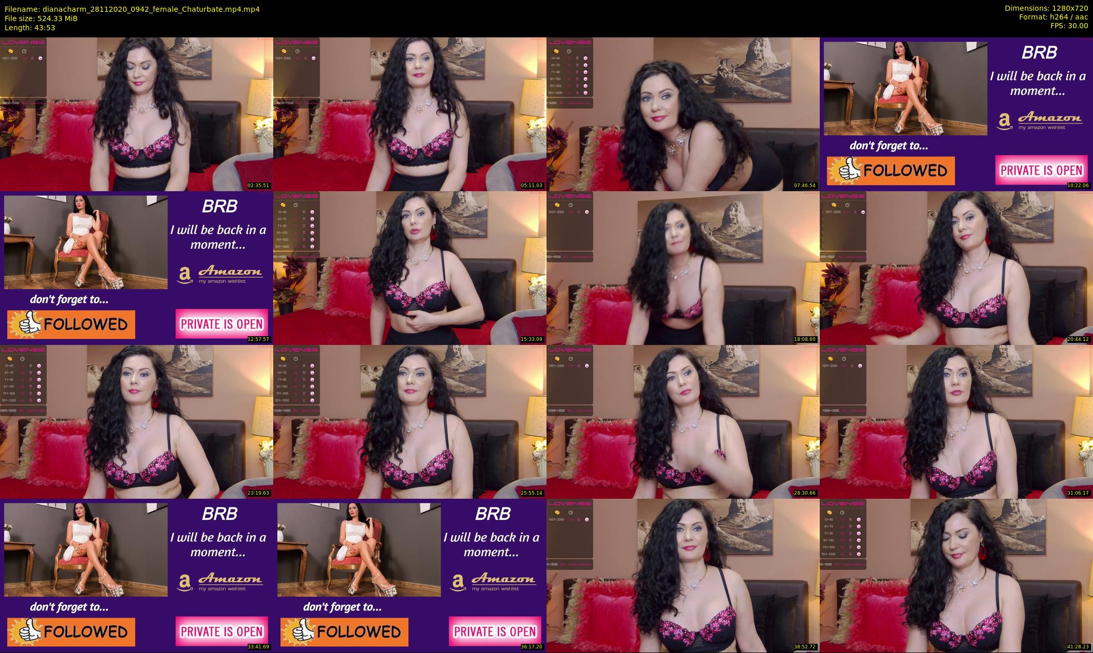 dianacharm — 44 minute Chaturbate female cam show recording, 720p, Nov 28, 2020