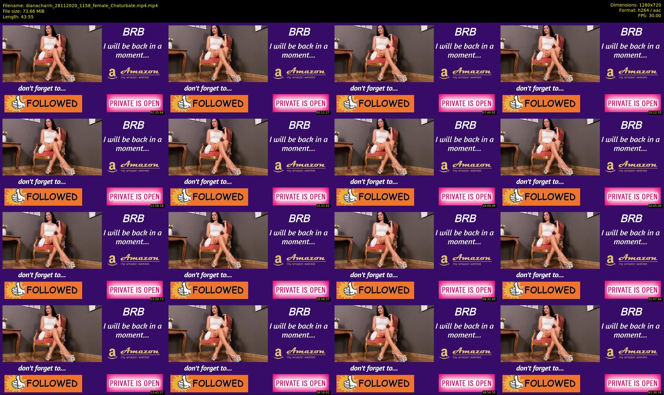 dianacharm — 44 minute Chaturbate female cam show recording, 720p, Nov 28, 2020