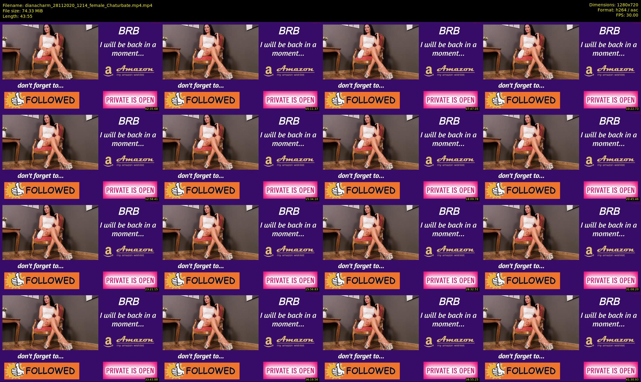 dianacharm — 44 minute Chaturbate female cam show recording, 720p, Nov 28, 2020