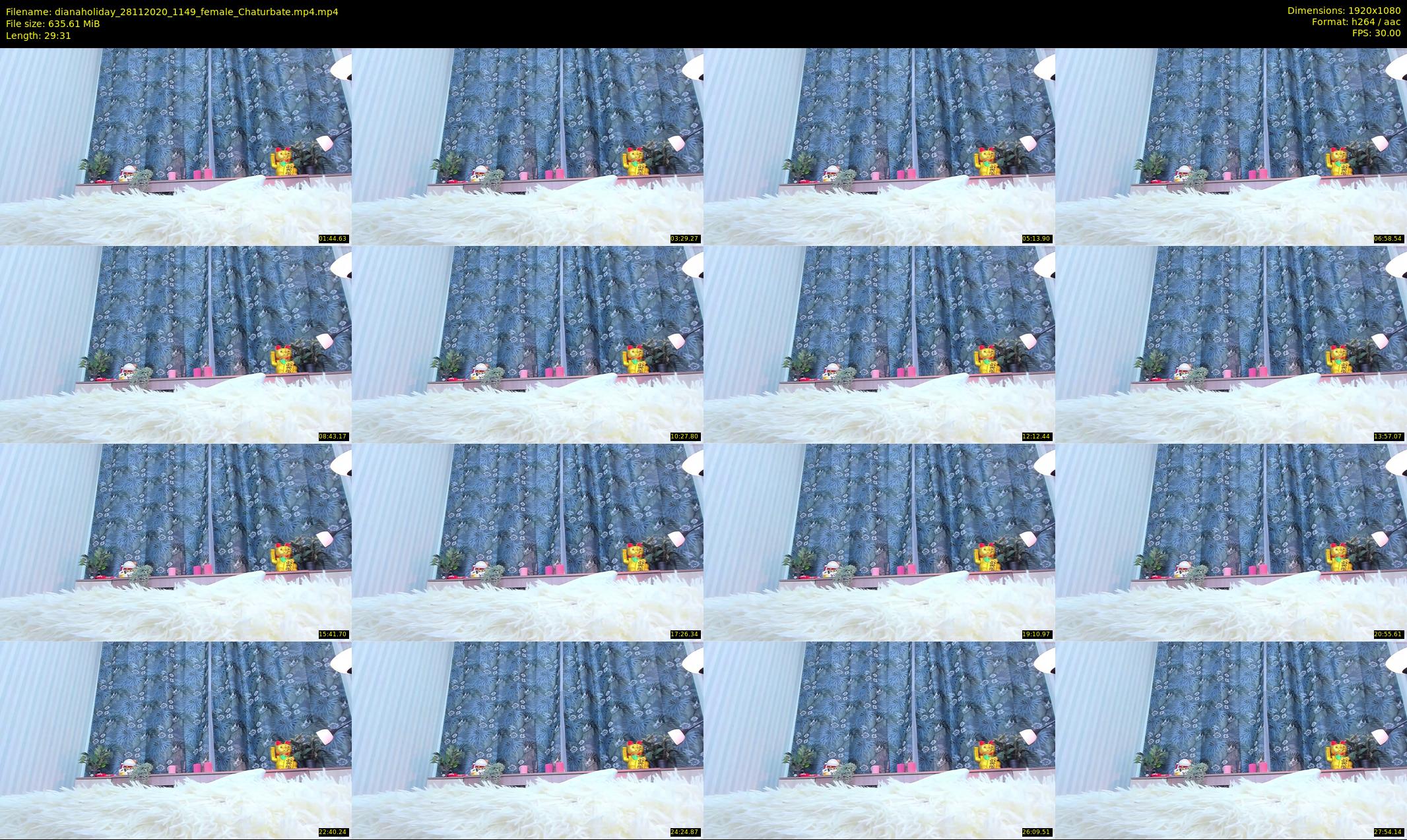 dianaholiday — 30 minute Chaturbate female cam show recording, 1080p, Nov 28, 2020