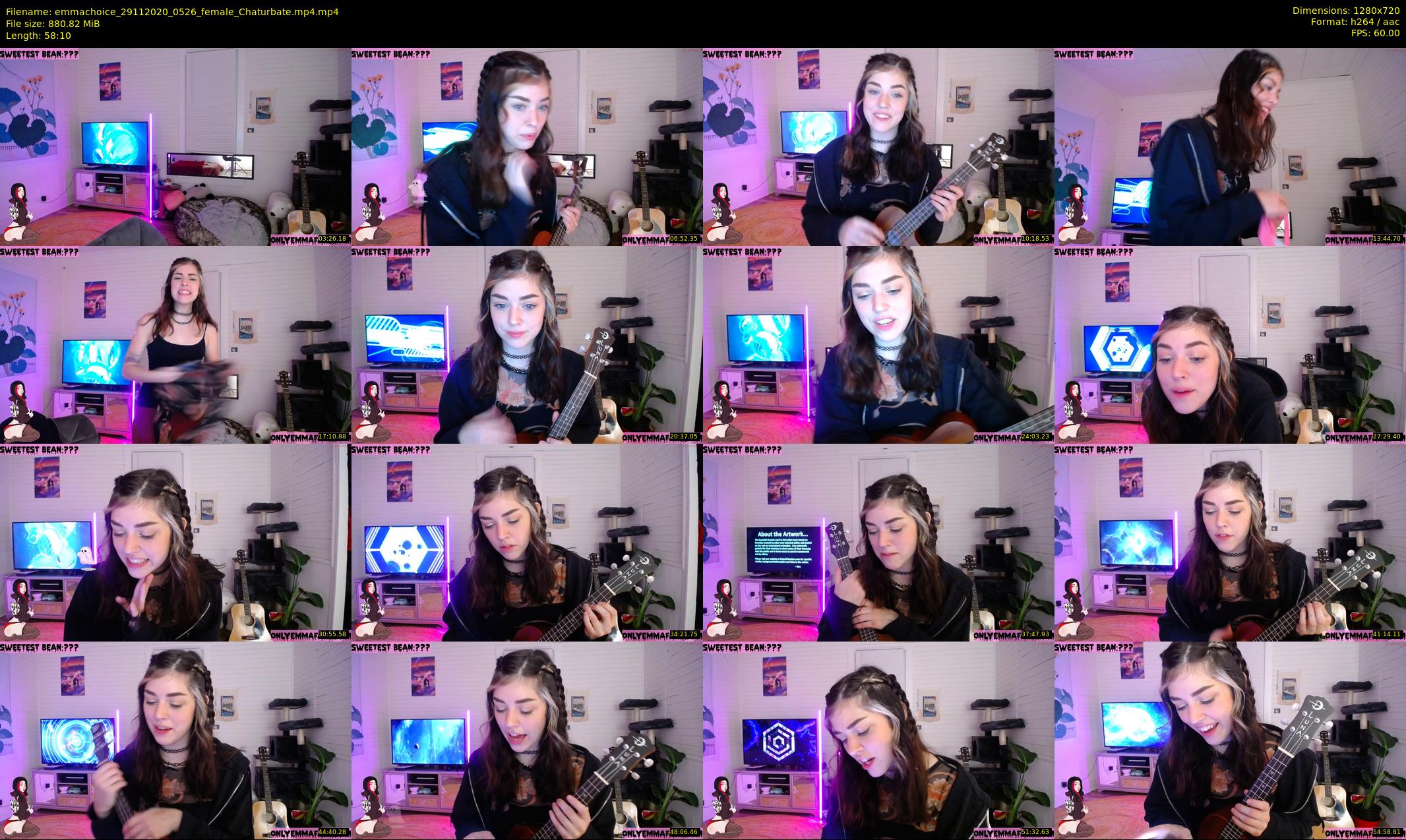 emmachoice — 59 minute Chaturbate female cam show recording, 720p, Nov 29, 2020