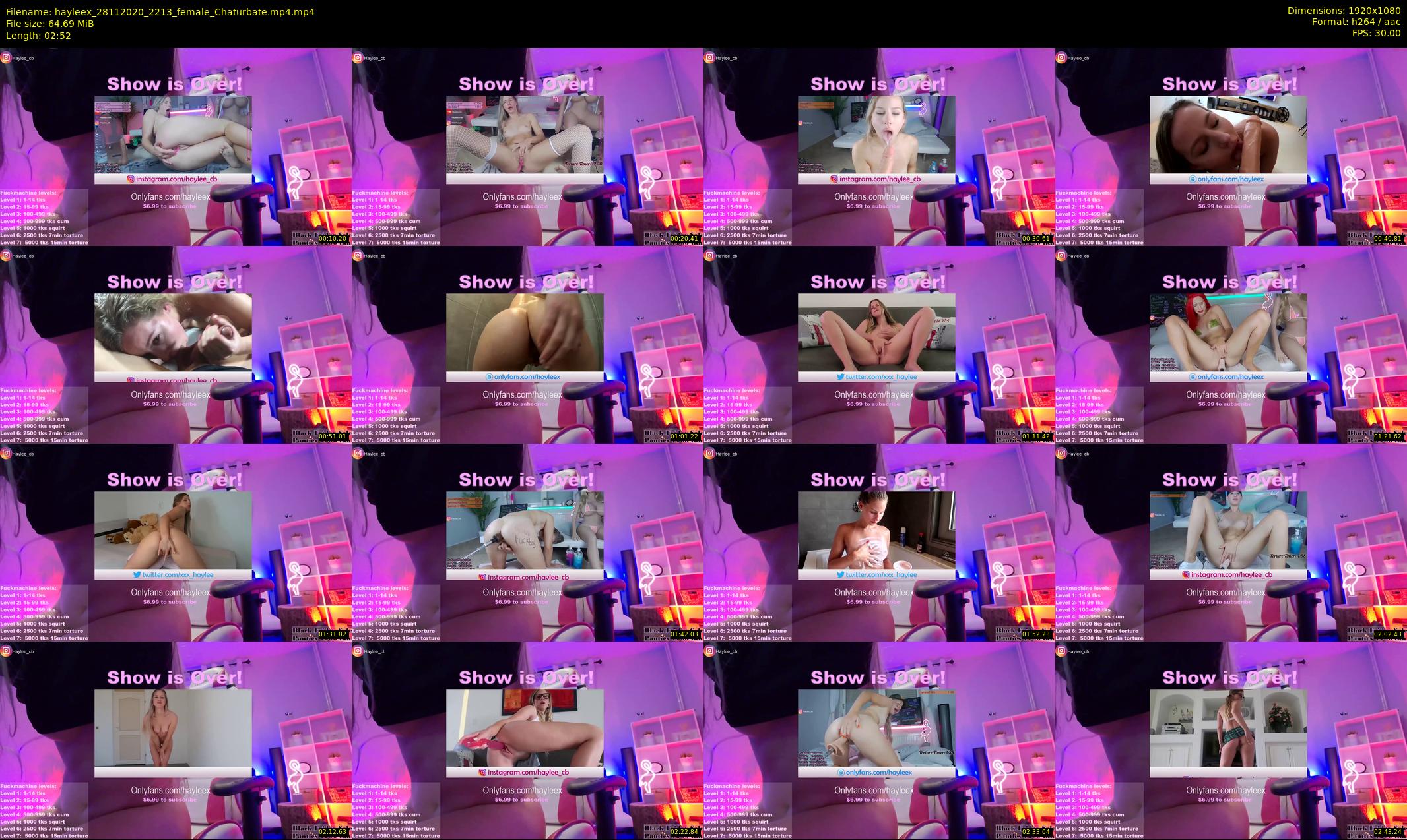 hayleex — 3 minute Chaturbate female cam show recording, 1080p, Nov 28, 2020