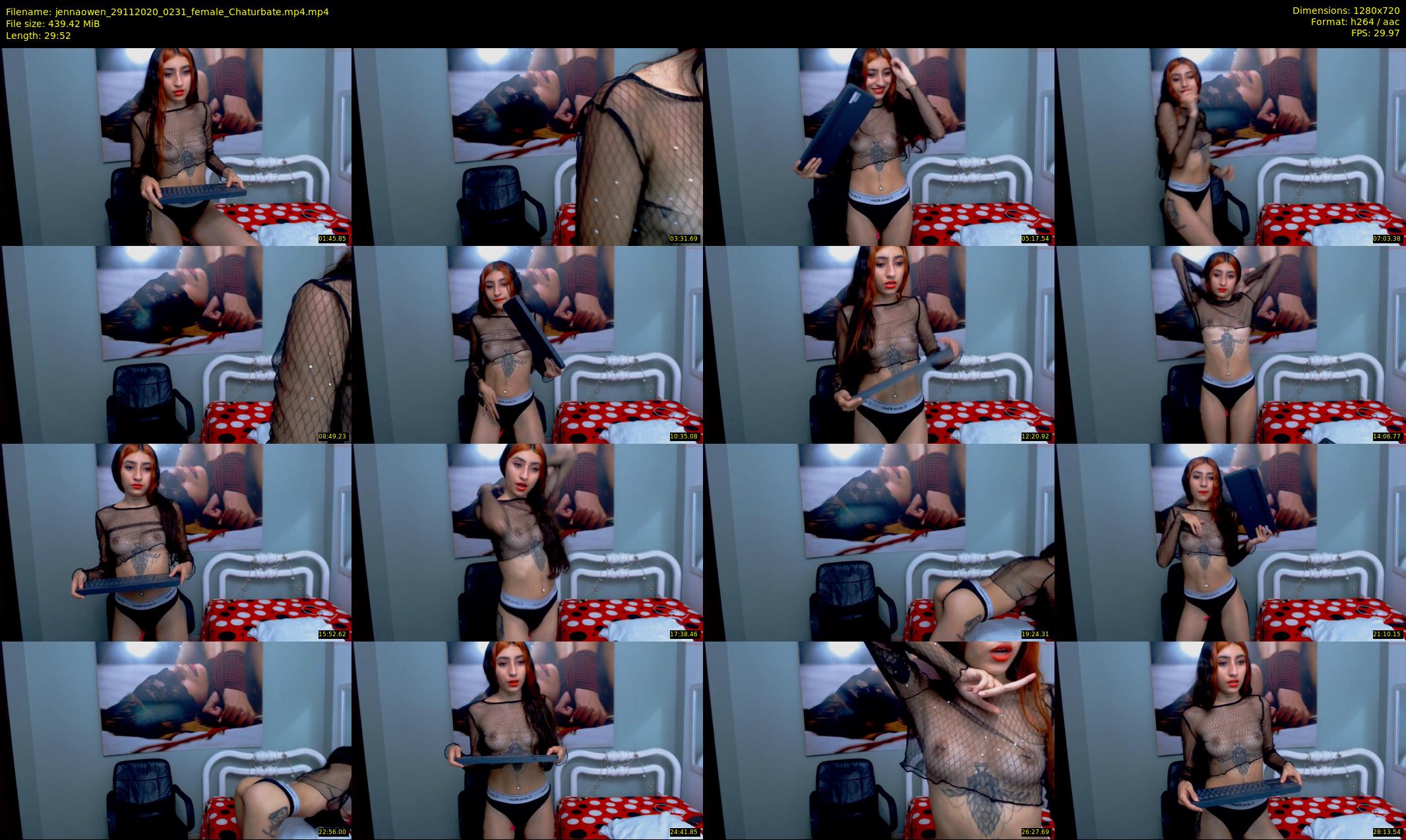 jennaowen — 30 minute Chaturbate female cam show recording, 720p, Nov 29, 2020