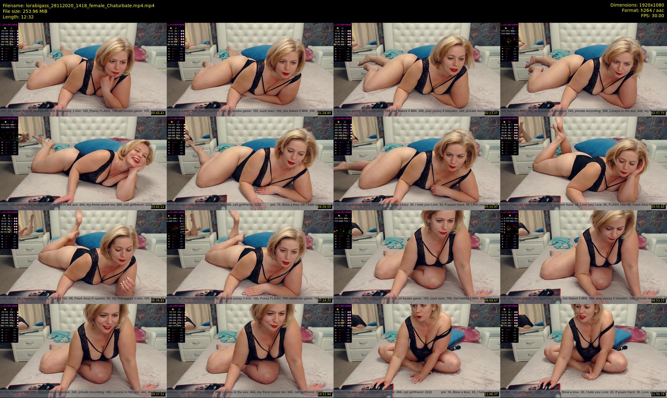 lorabigass — 13 minute Chaturbate female cam show recording, 1080p, Nov 28, 2020