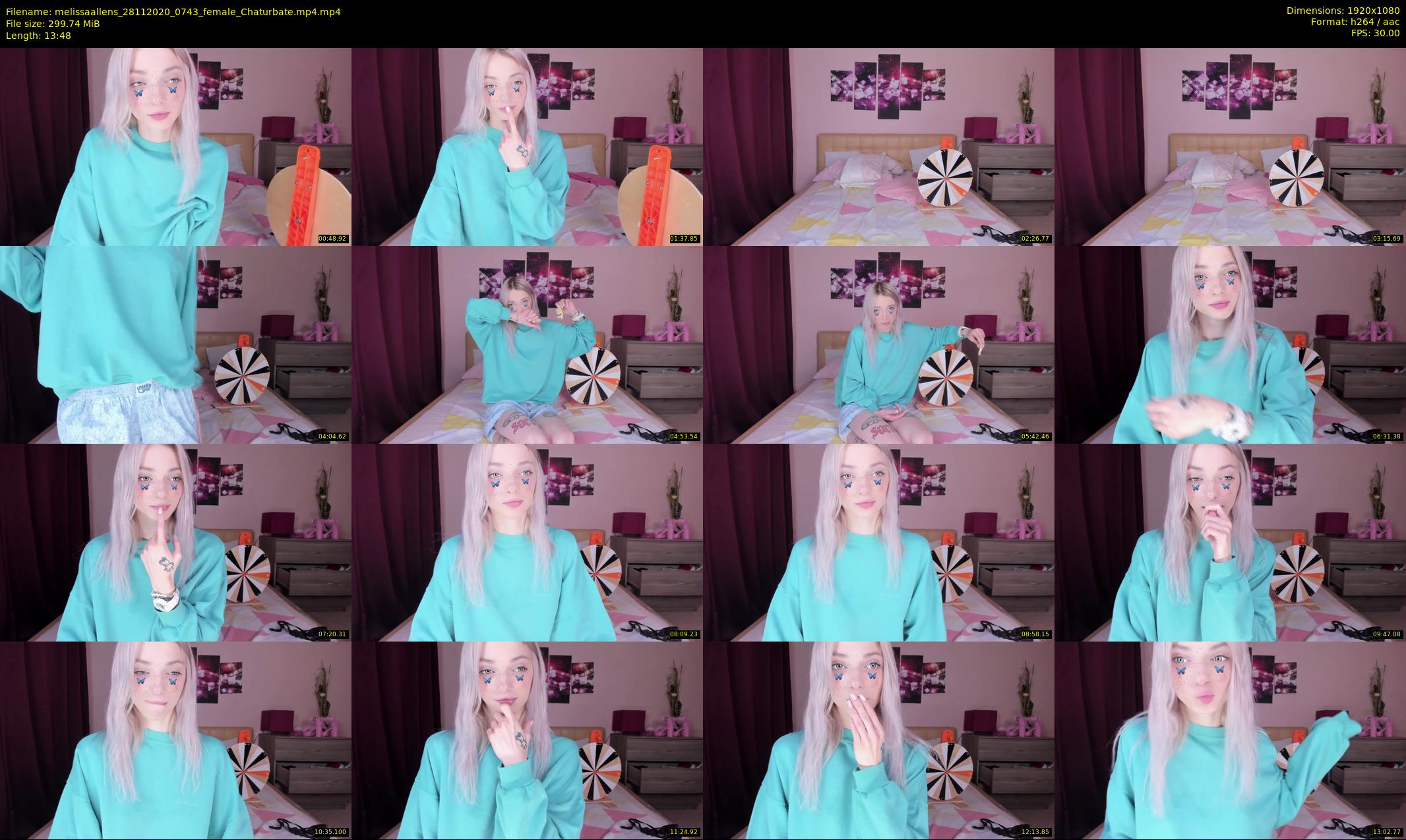 melissaallens — 14 minute Chaturbate female cam show recording, 1080p, Nov 28, 2020