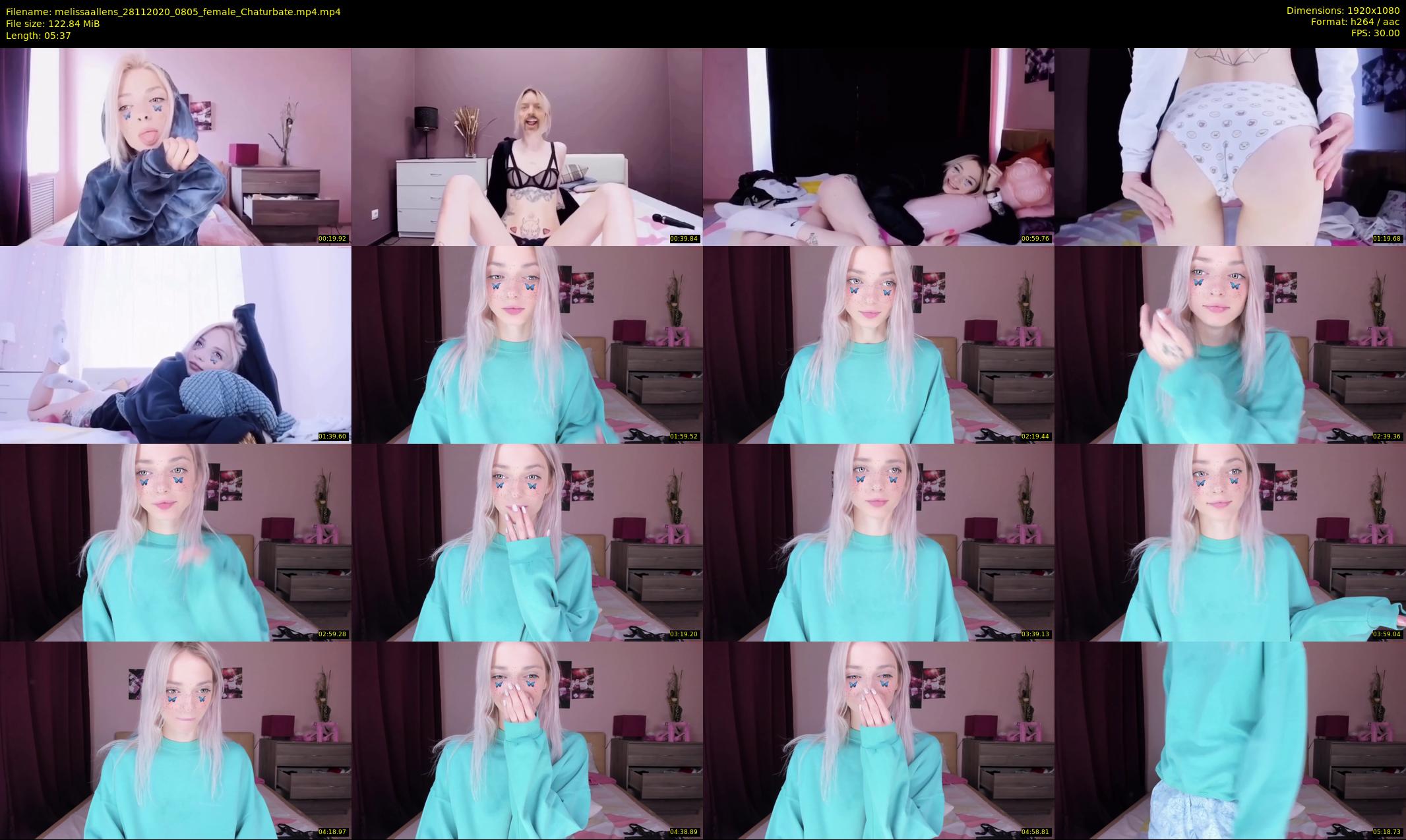 melissaallens — 6 minute Chaturbate female cam show recording, 1080p, Nov 28, 2020