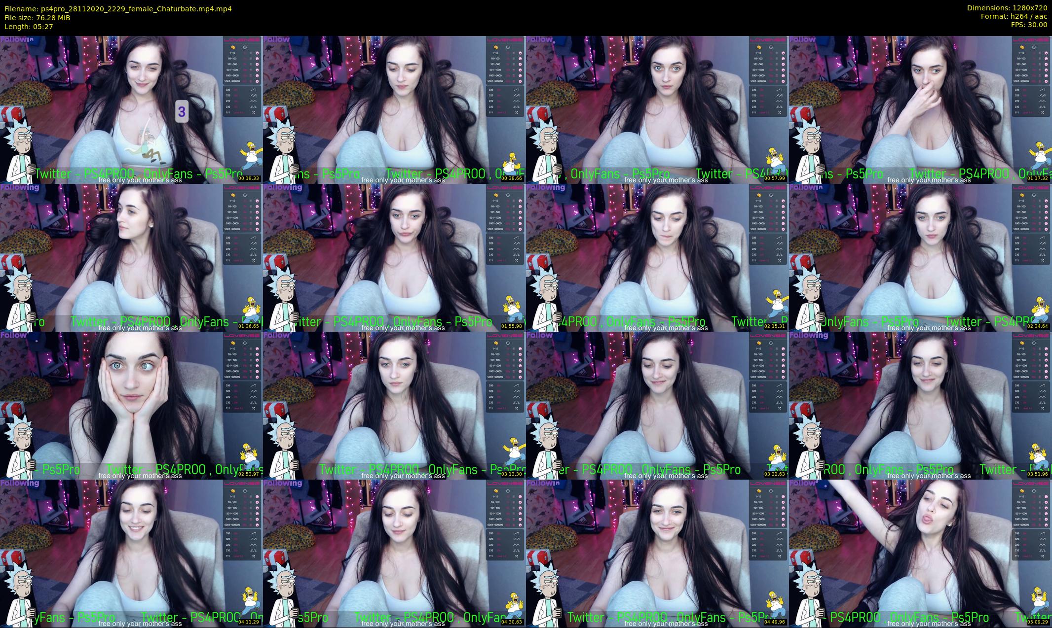 ps4pro — 6 minute Chaturbate female cam show recording, 720p, Nov 28, 2020