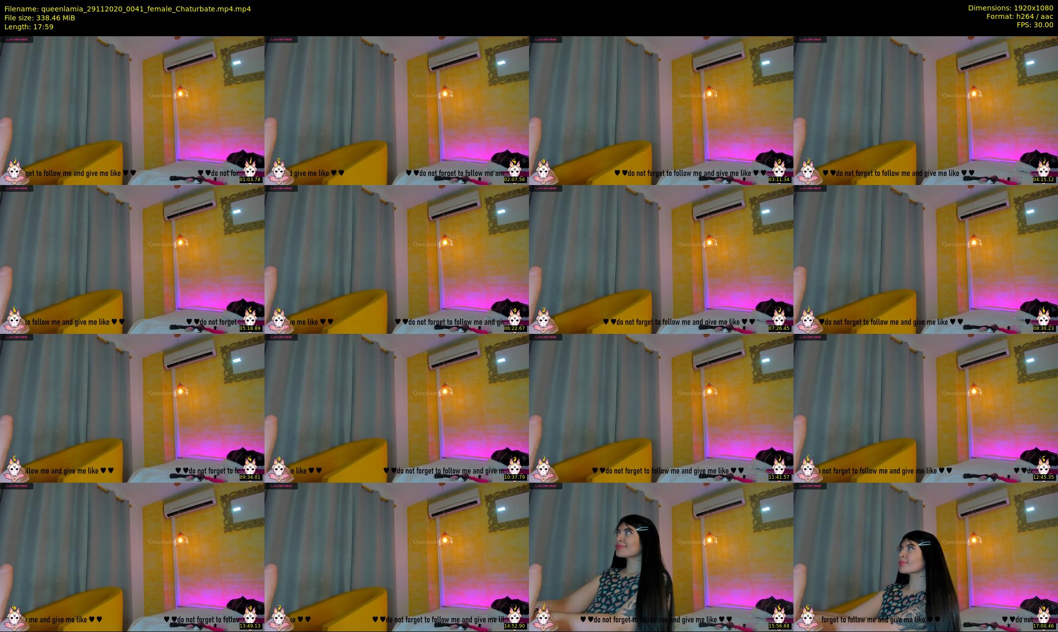 queenlamia — 18 minute Chaturbate female cam show recording, 1080p, Nov 29, 2020