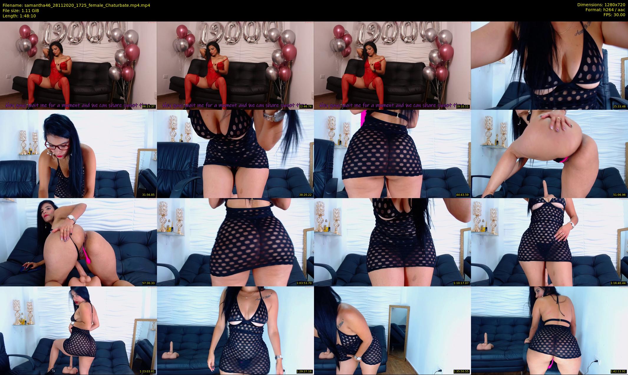 samantha46 — 109 minute Chaturbate female cam show recording, 720p, Nov 28, 2020