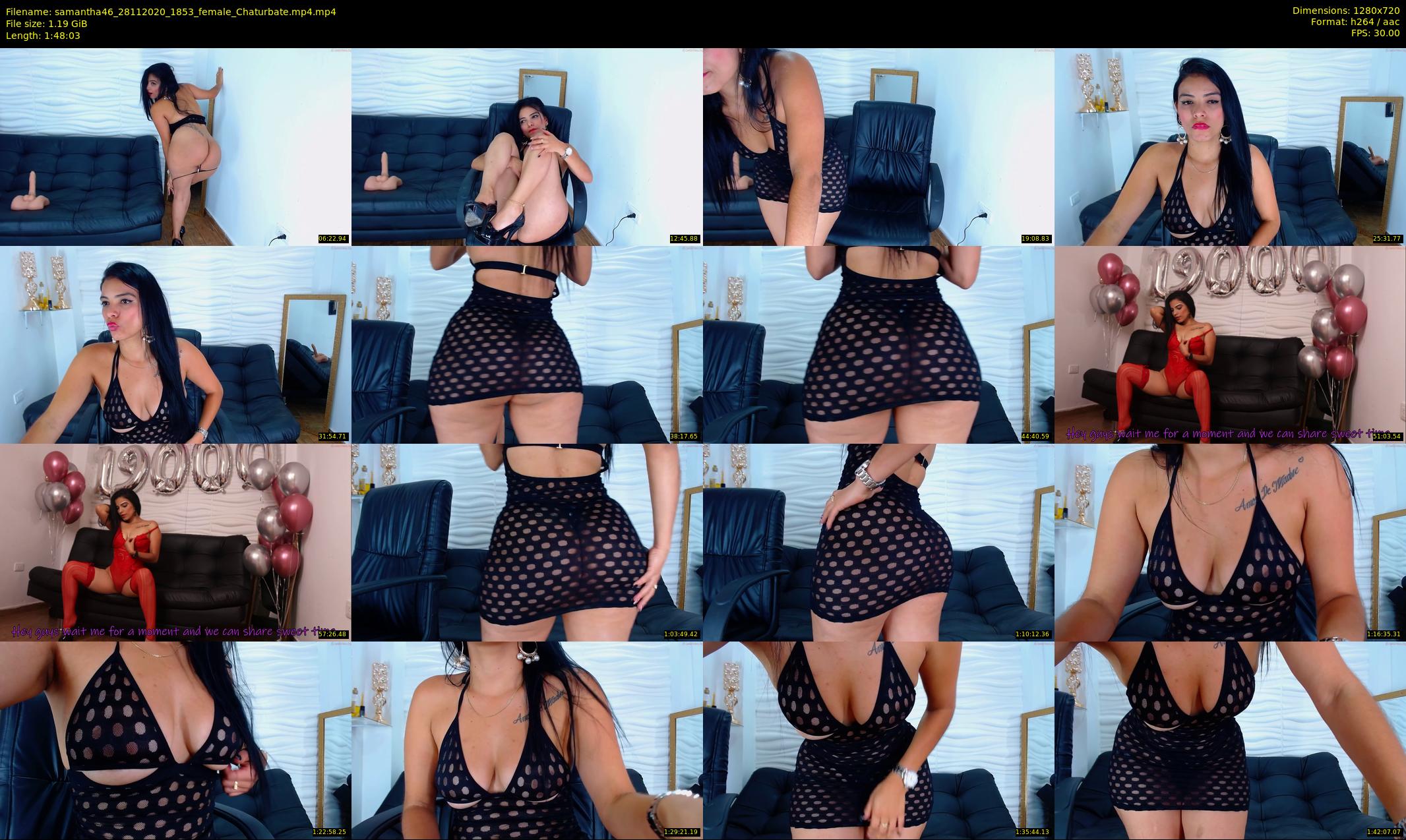 samantha46 — 109 minute Chaturbate female cam show recording, 720p, Nov 28, 2020