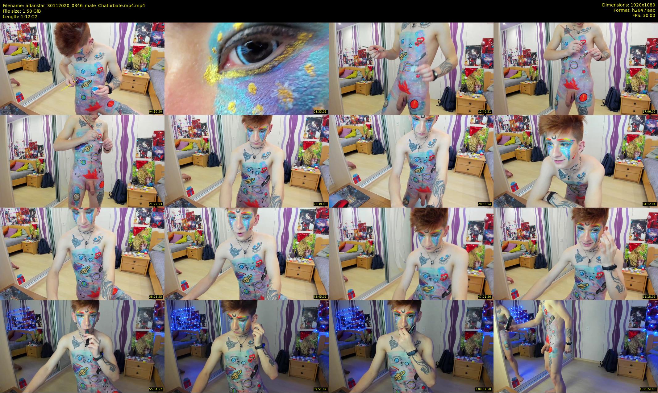 adanstar — 73 minute Chaturbate male cam show recording, 1080p, Nov 30, 2020